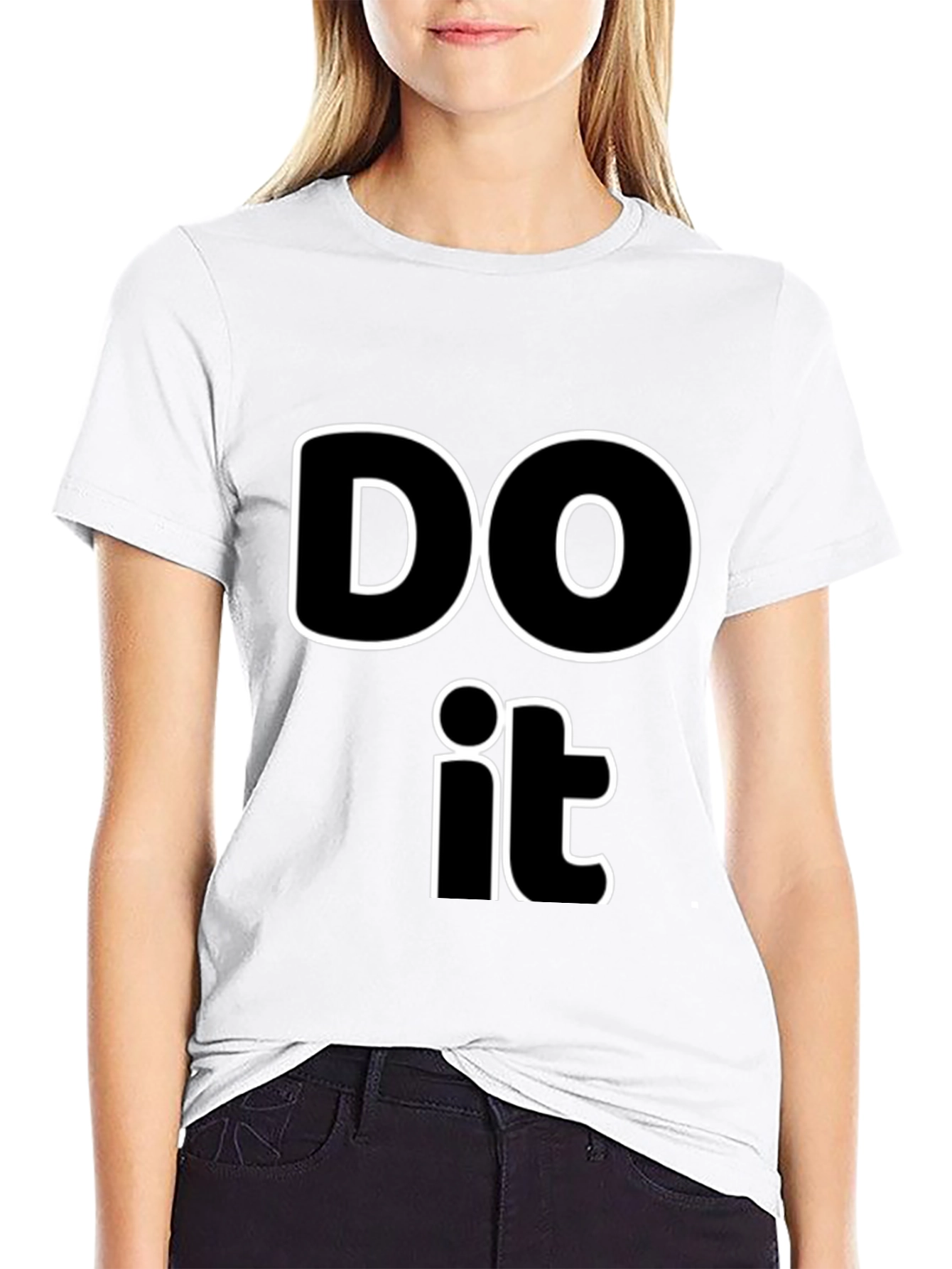 Motivating Do It Black Graphic Tee