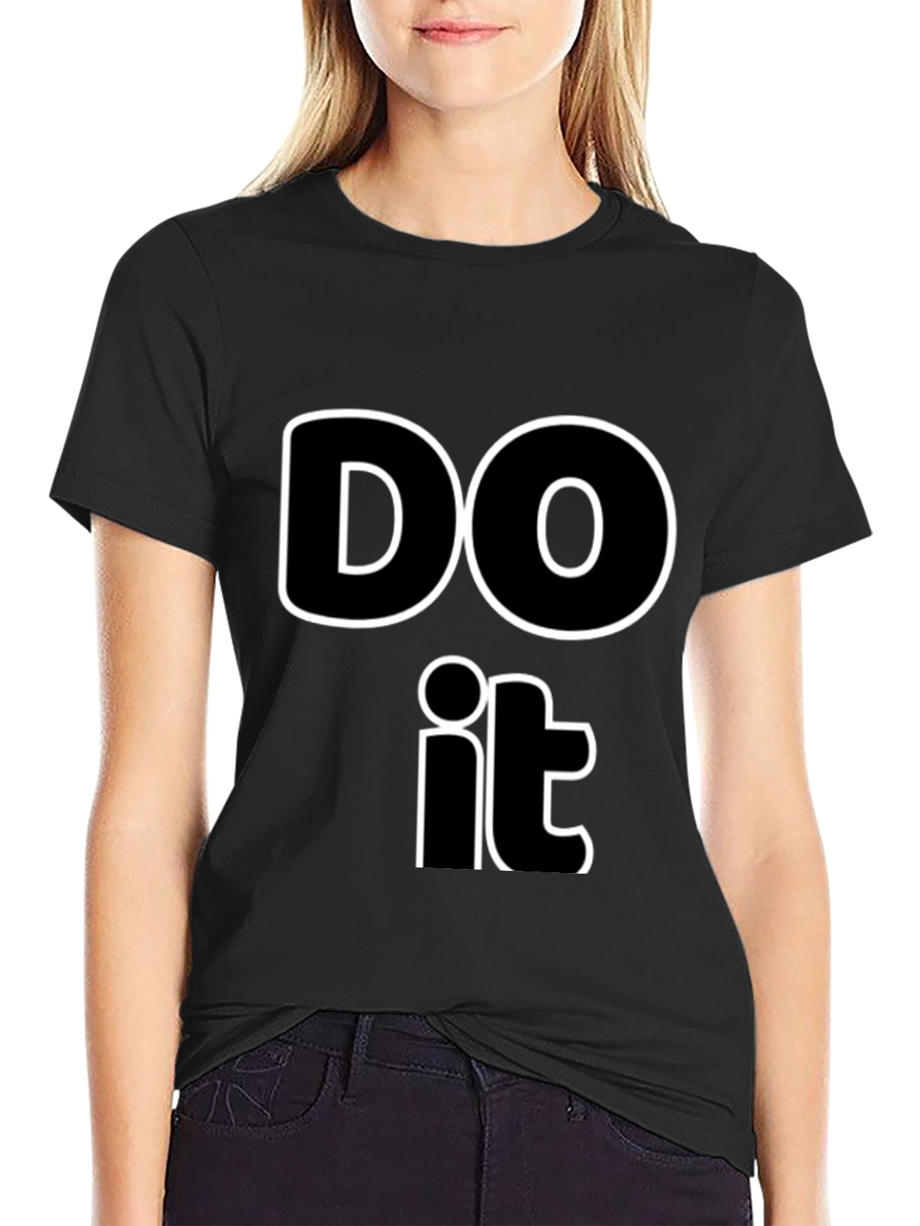 Motivating Do It Black Graphic Tee