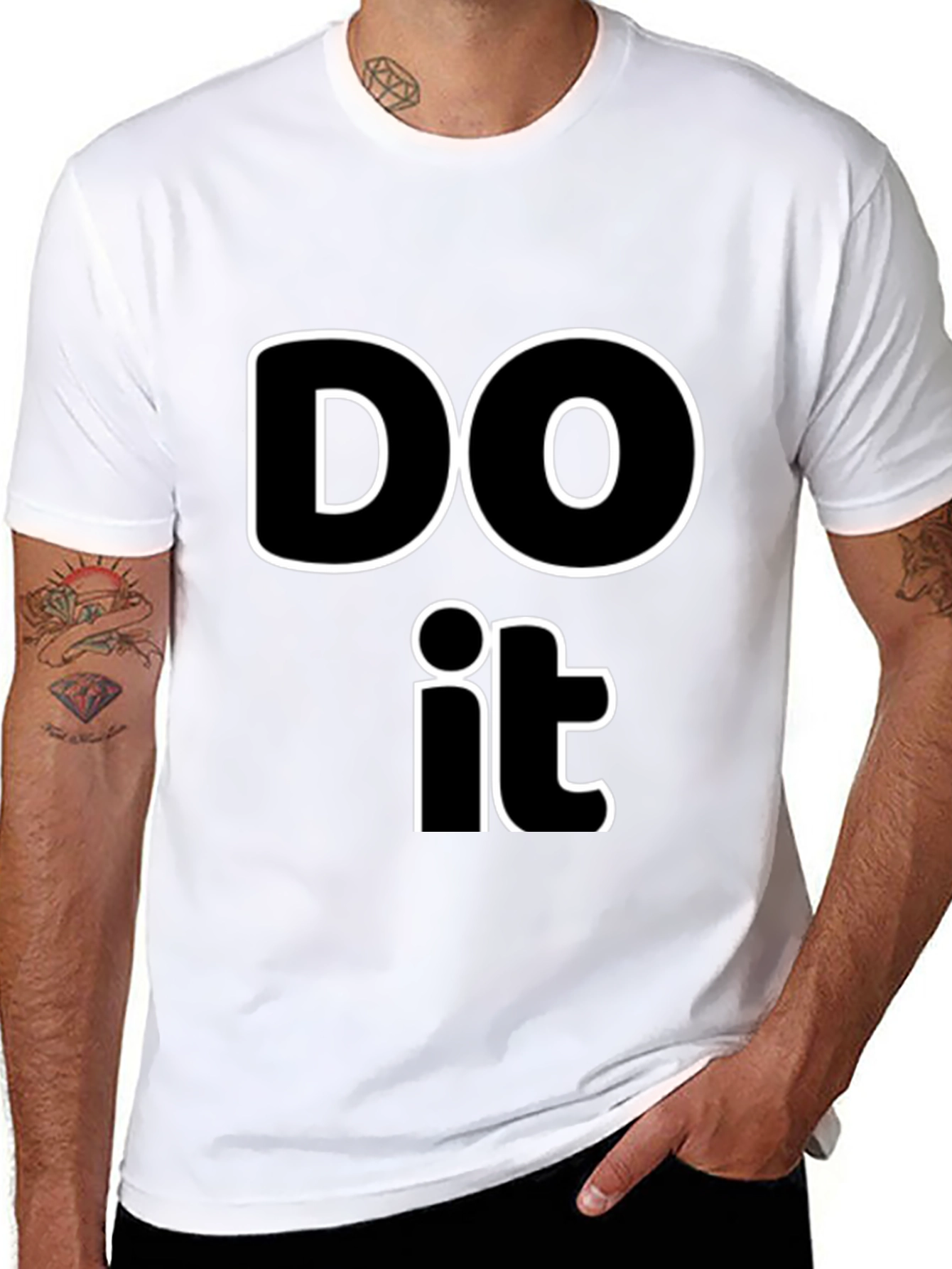 Motivating Do It Black Graphic Tee