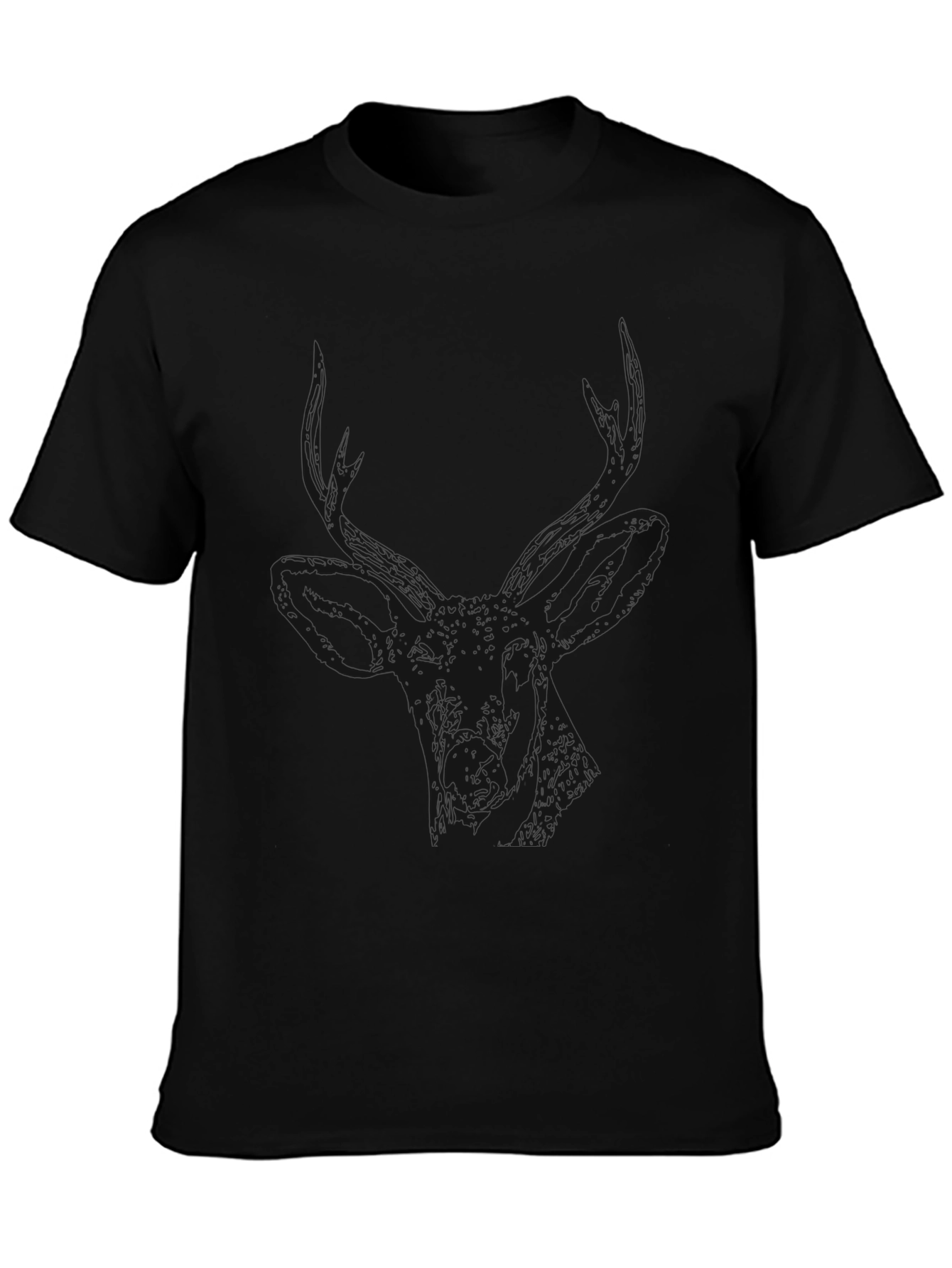 Mens Black Crew Neck Short Sleeve T-Shirt