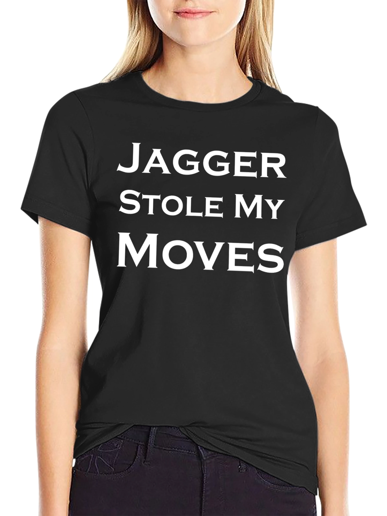 Jagger Stole My Moves Black Graphic T-Shirt