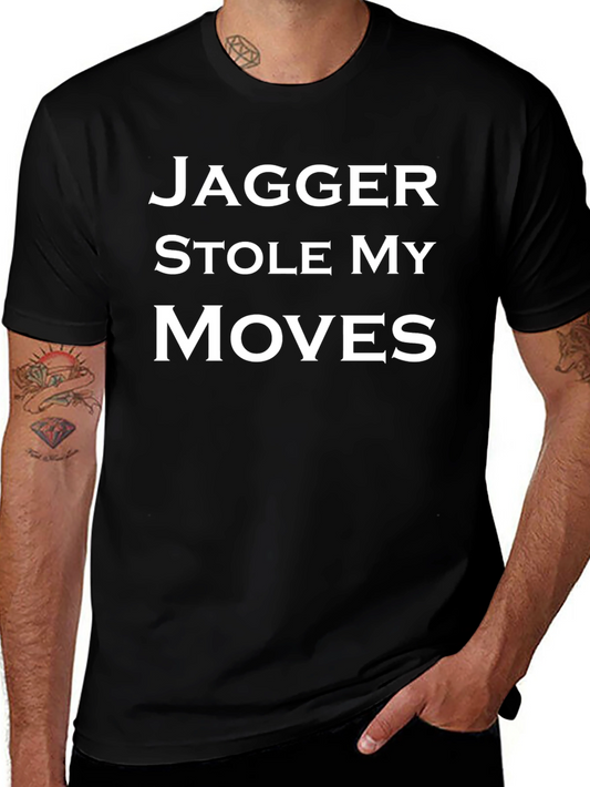 Jagger Stole My Moves Black Graphic T-Shirt