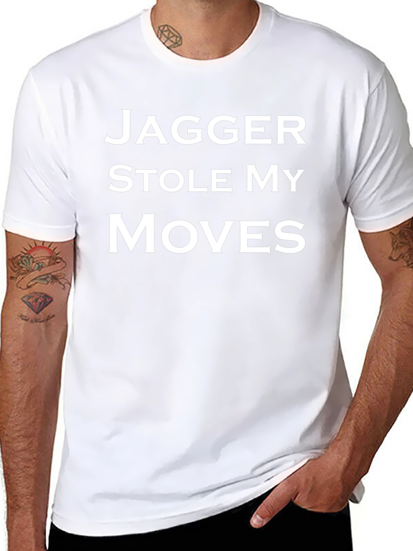 Jagger Stole My Moves Black Graphic T-Shirt