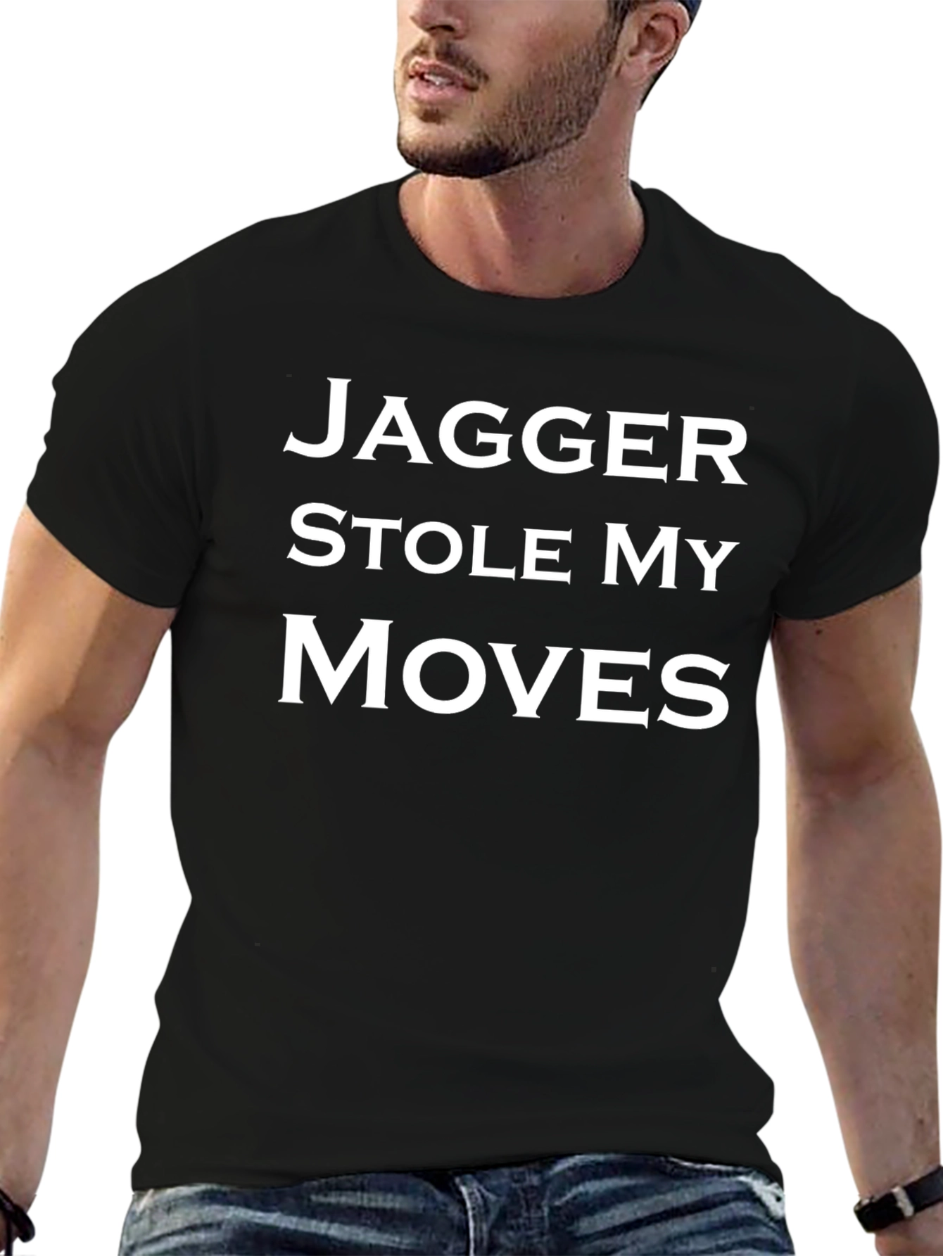Jagger Stole My Moves Black Graphic T-Shirt