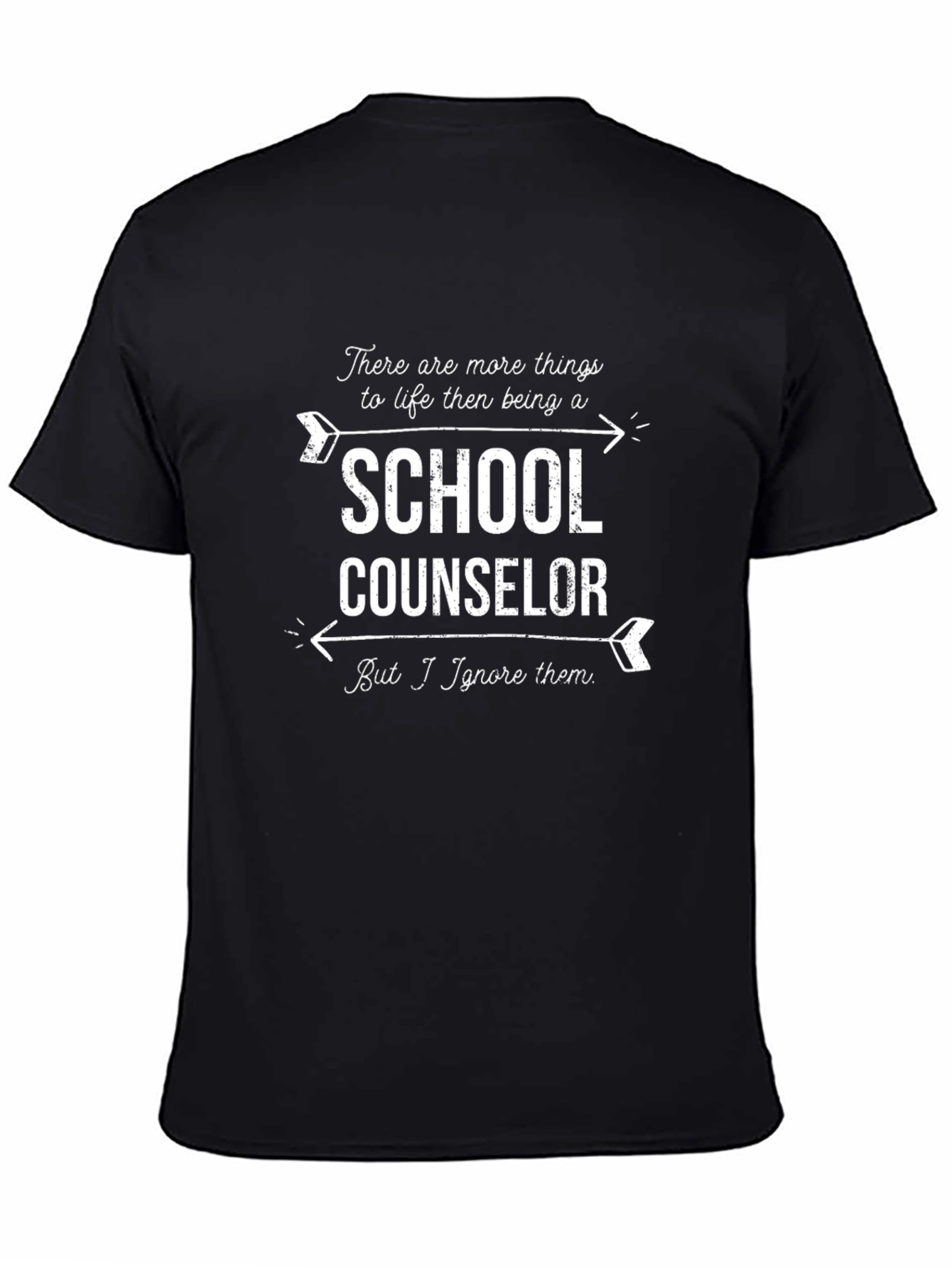 School Counselor Novelty Graphic Tee - Black