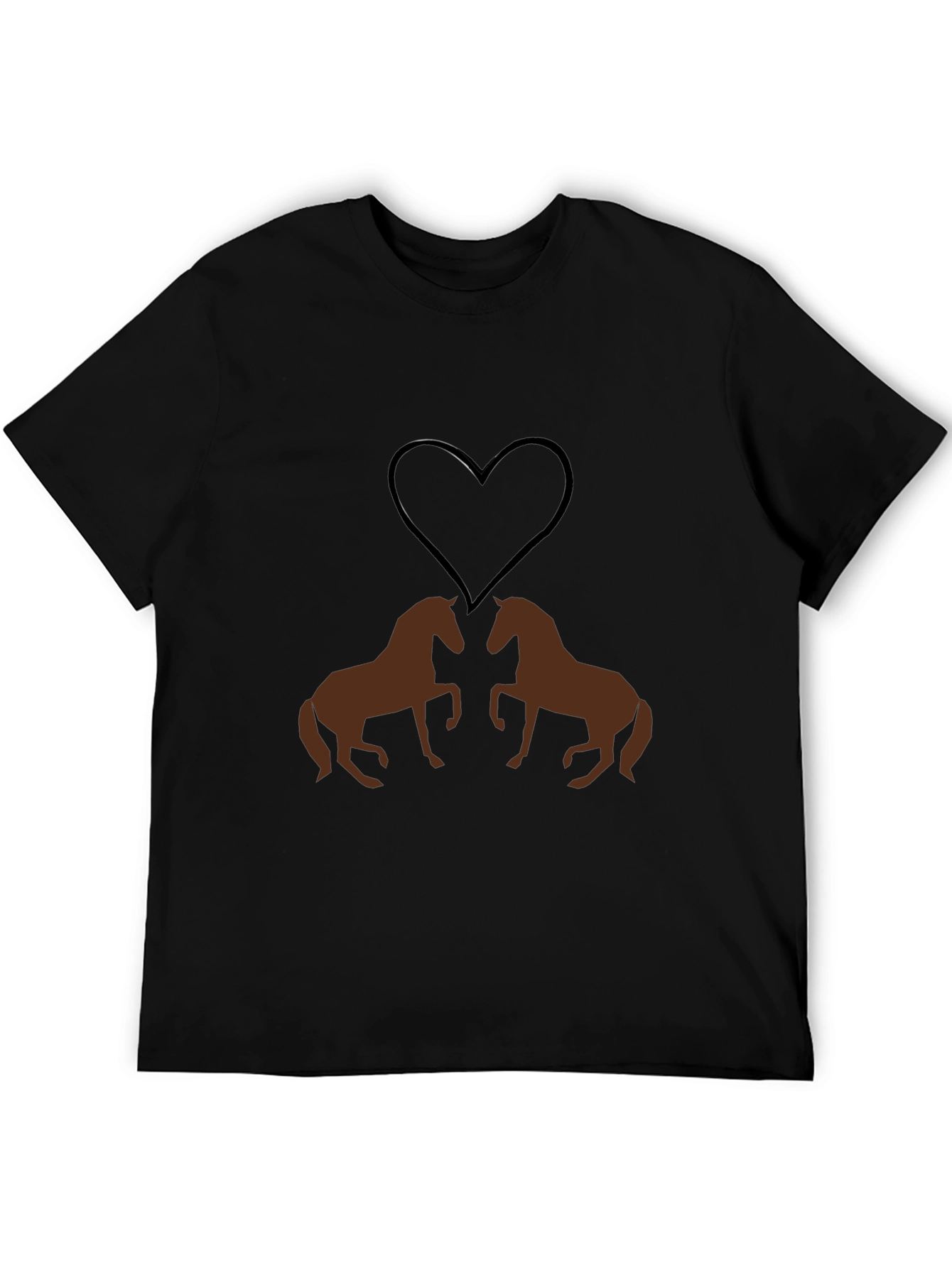 Horse Lovers Graphic Tee - Black