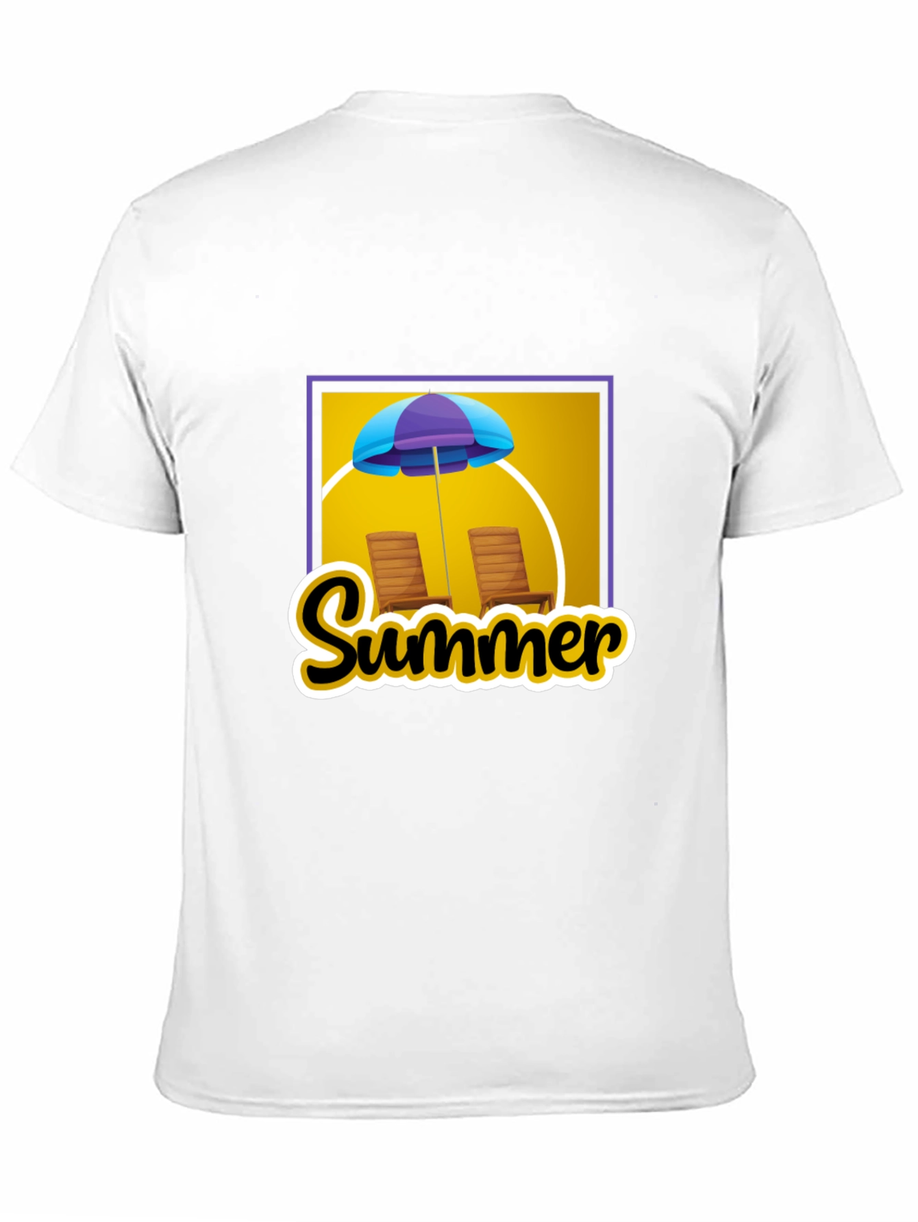 Summer Vibes Graphic Tee - Beach Umbrella Design