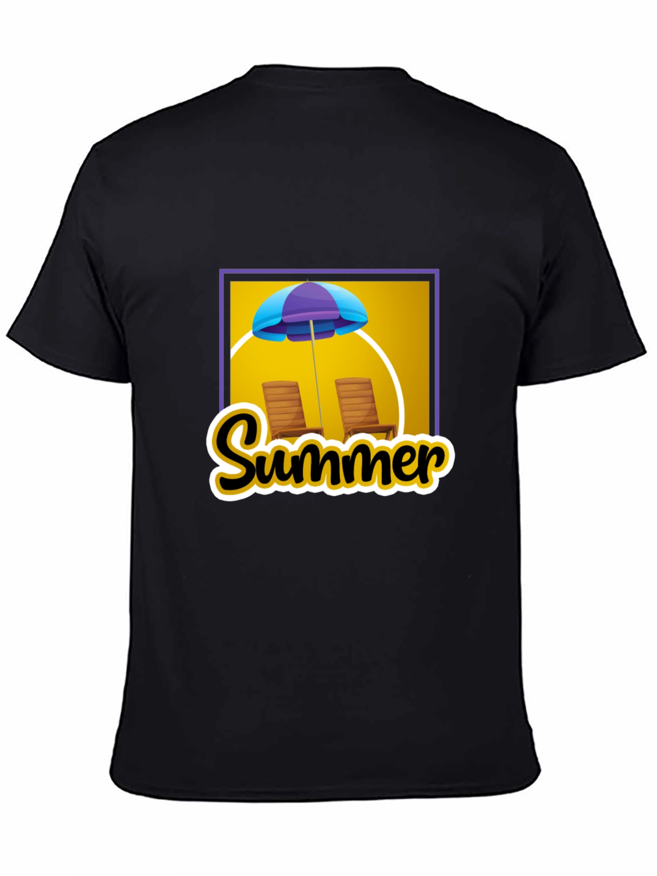 Summer Vibes Graphic Tee - Beach Umbrella Design