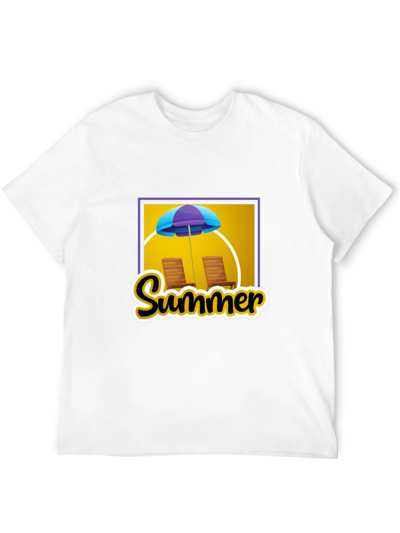Summer Vibes Graphic Tee - Beach Umbrella Design