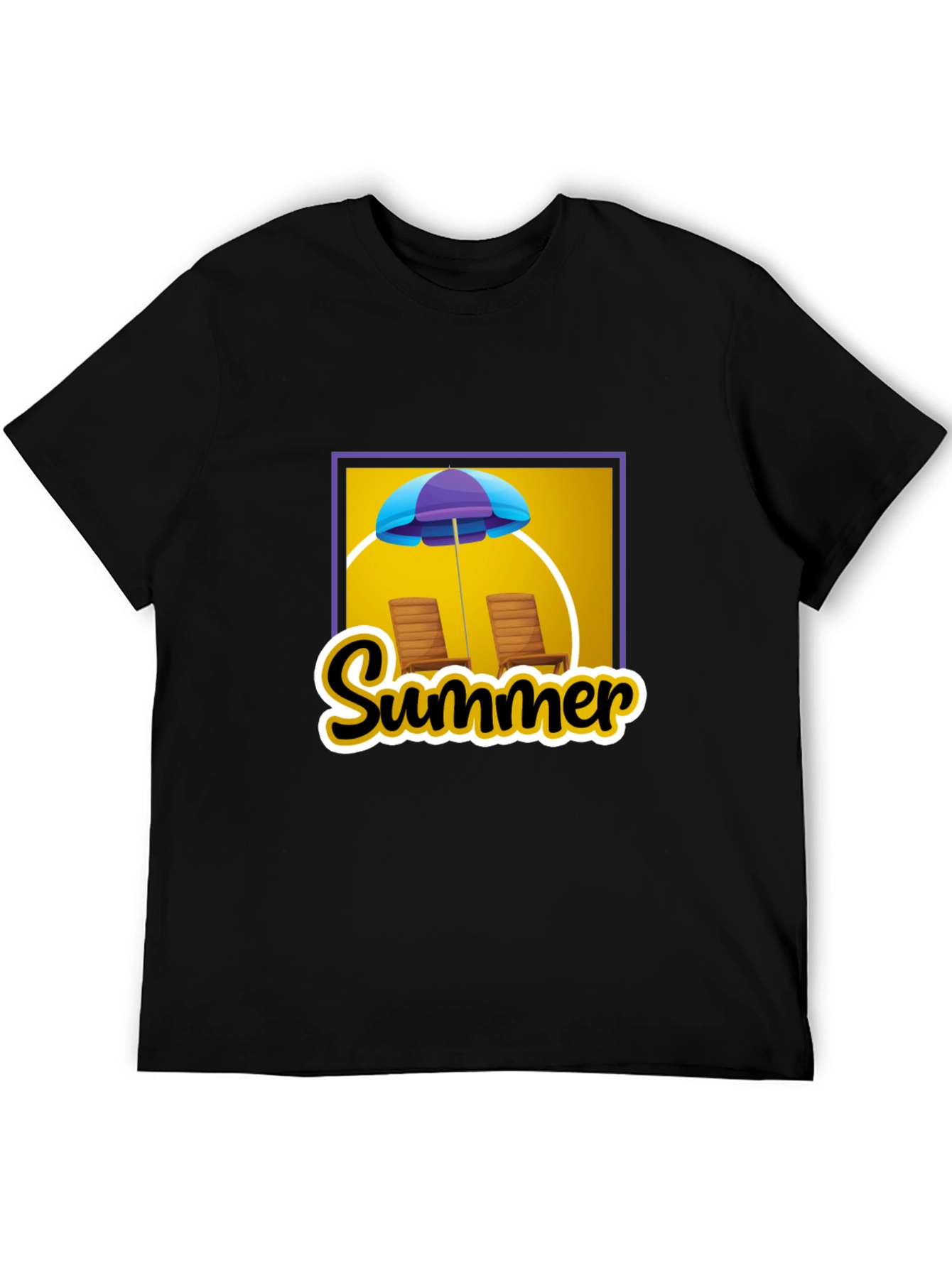 Summer Vibes Graphic Tee - Beach Umbrella Design