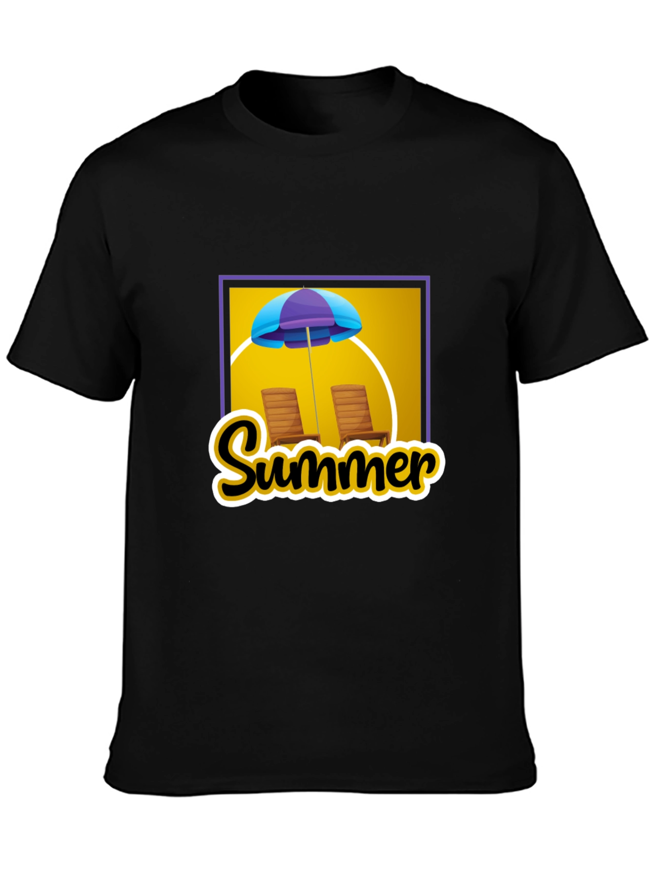 Summer Vibes Graphic Tee - Beach Umbrella Design