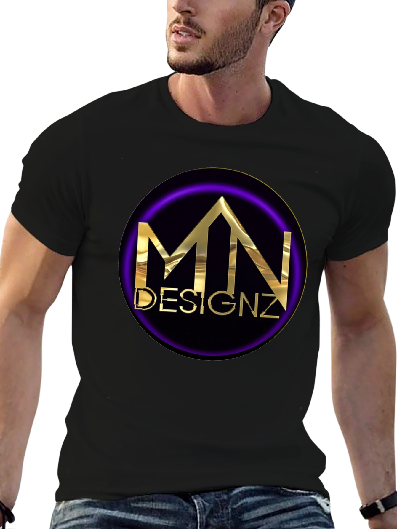 MN Designz Black Graphic T-Shirt