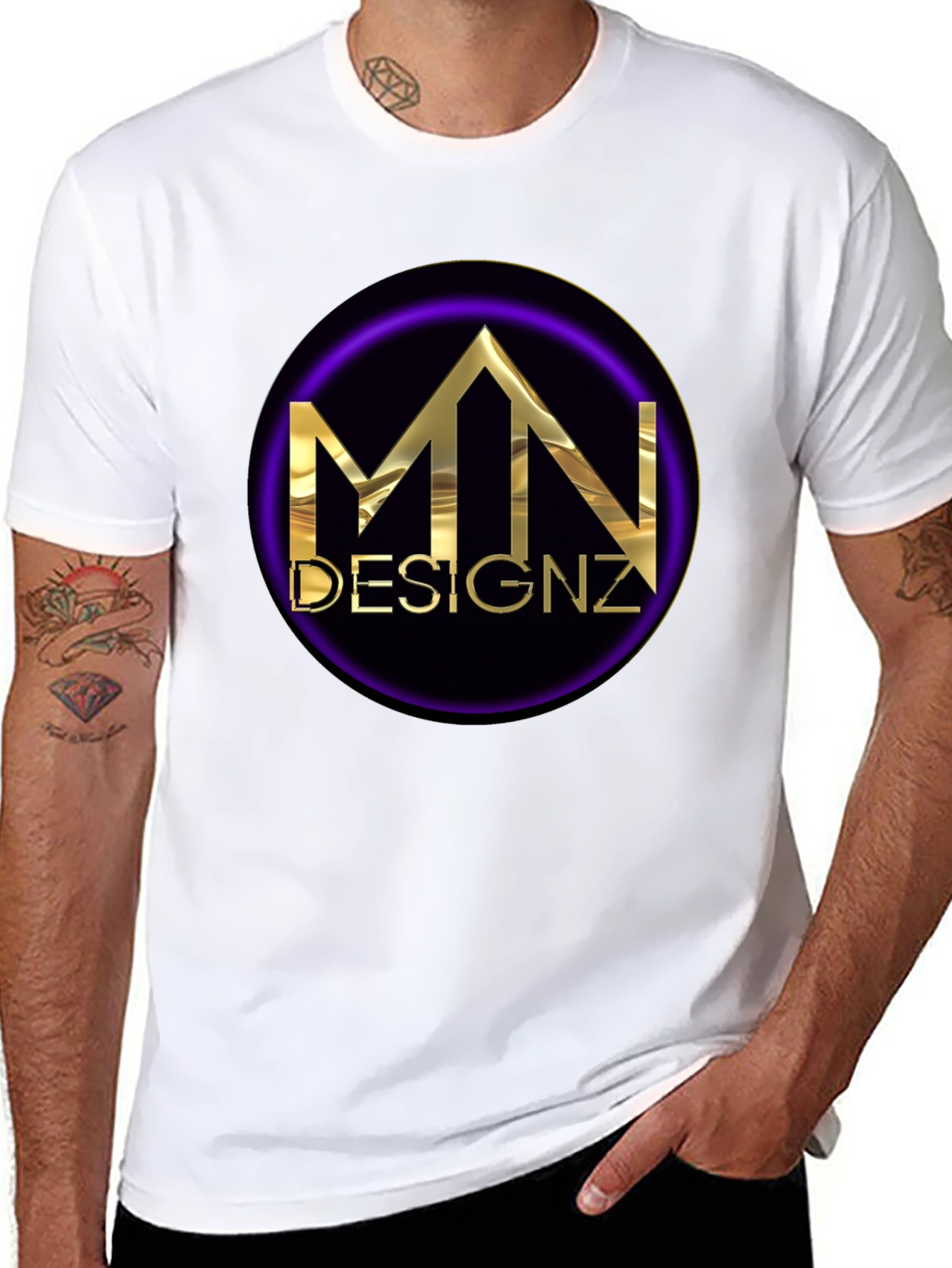 MN Designz Black Graphic T-Shirt