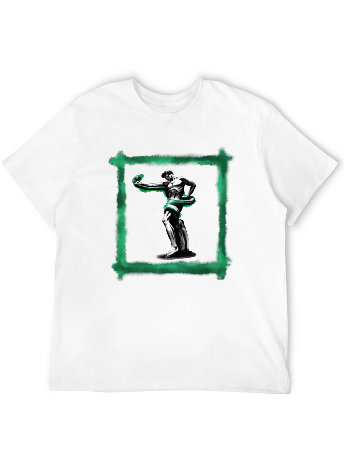 Statue & Serpent Graphic Black T-Shirt