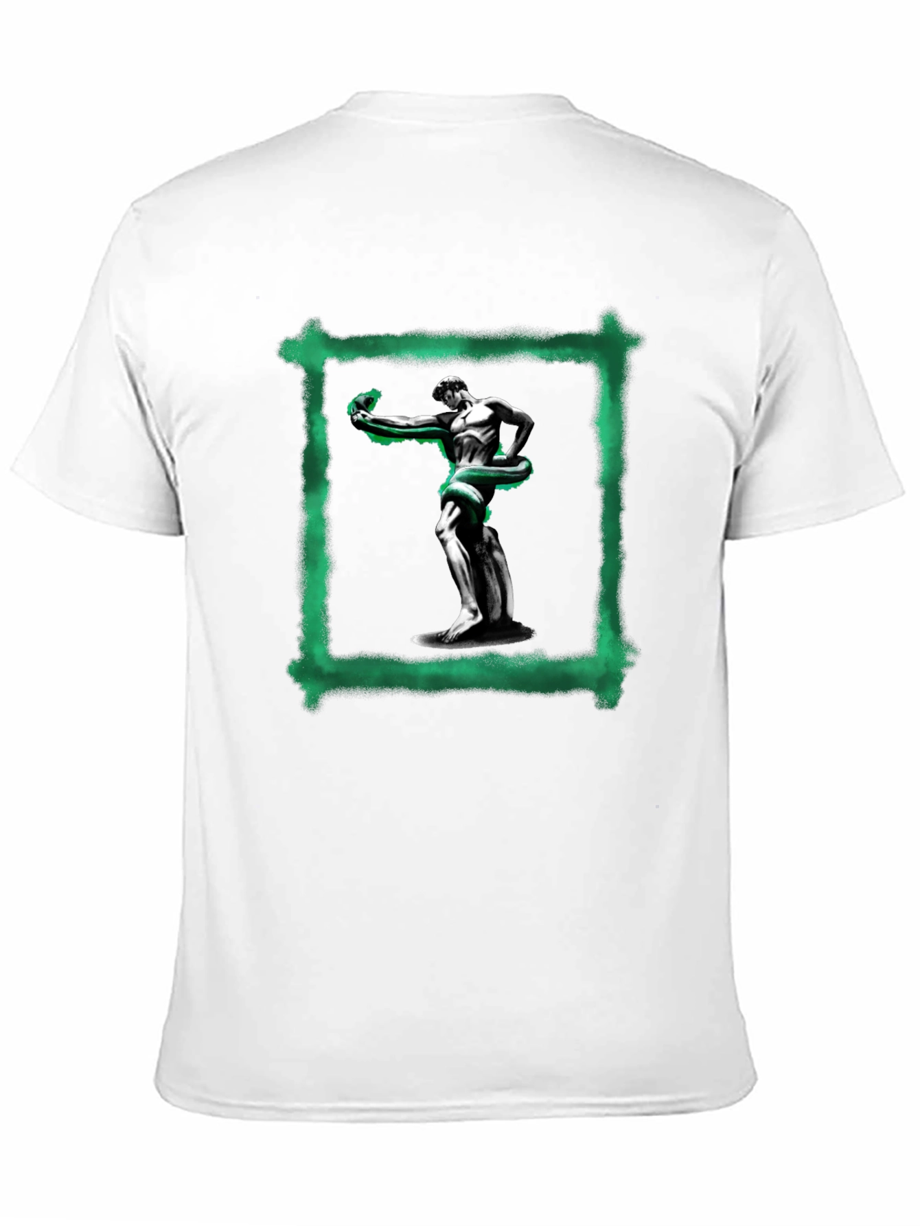 Statue & Serpent Graphic Black T-Shirt
