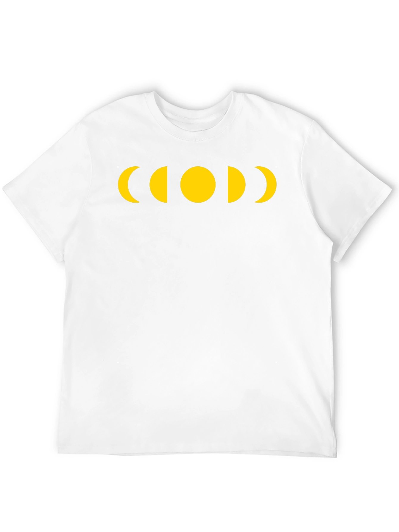 Moon Phase Graphic Tee - Black Casual T-Shirt