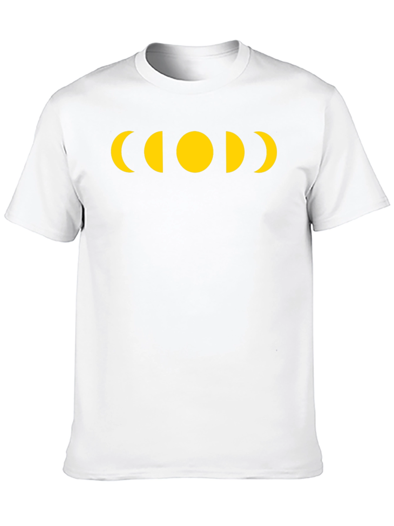 Moon Phase Graphic Tee - Black Casual T-Shirt