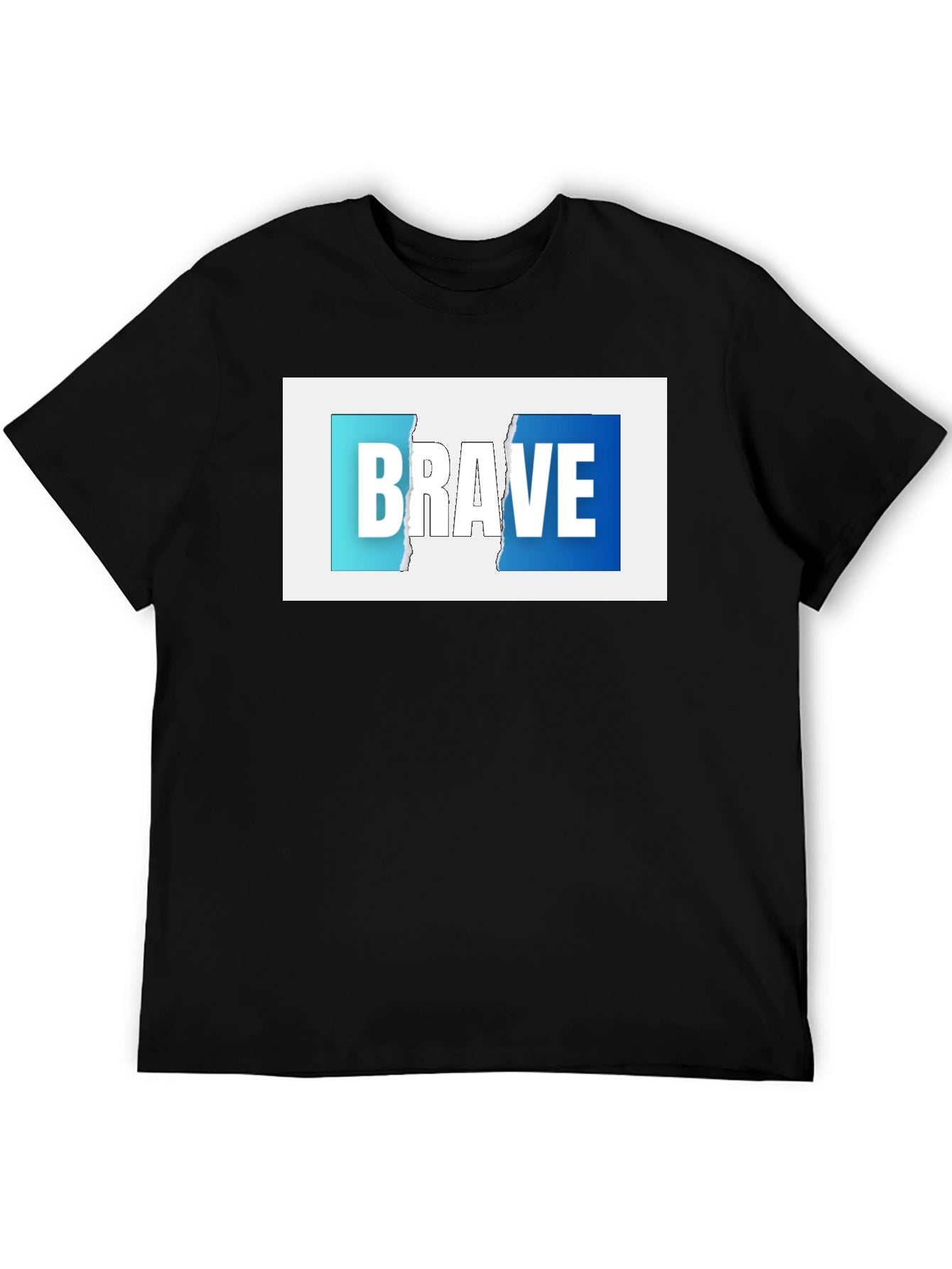 Brave Graphic Print Black T-Shirt