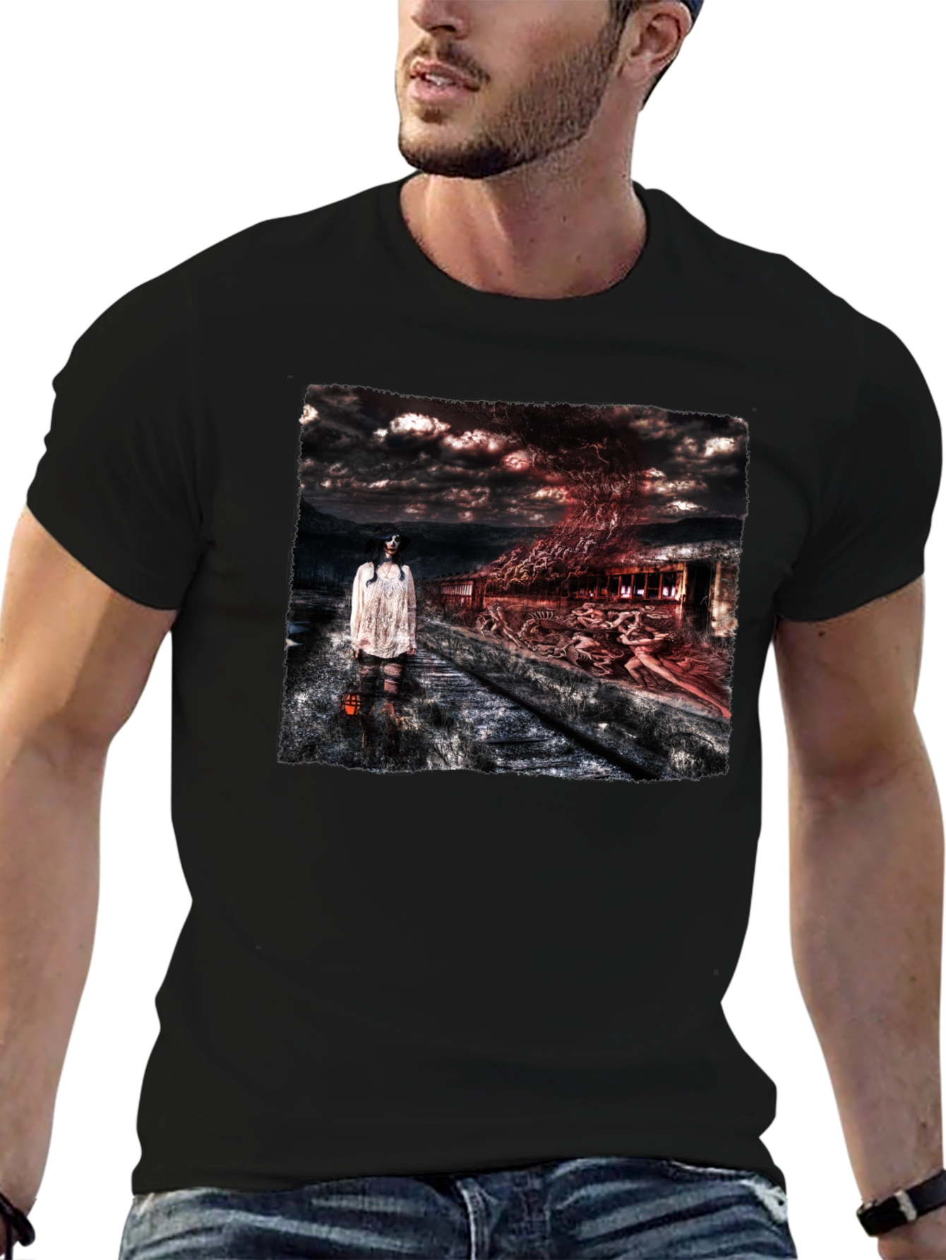 Horror Scene Graphic T-Shirt