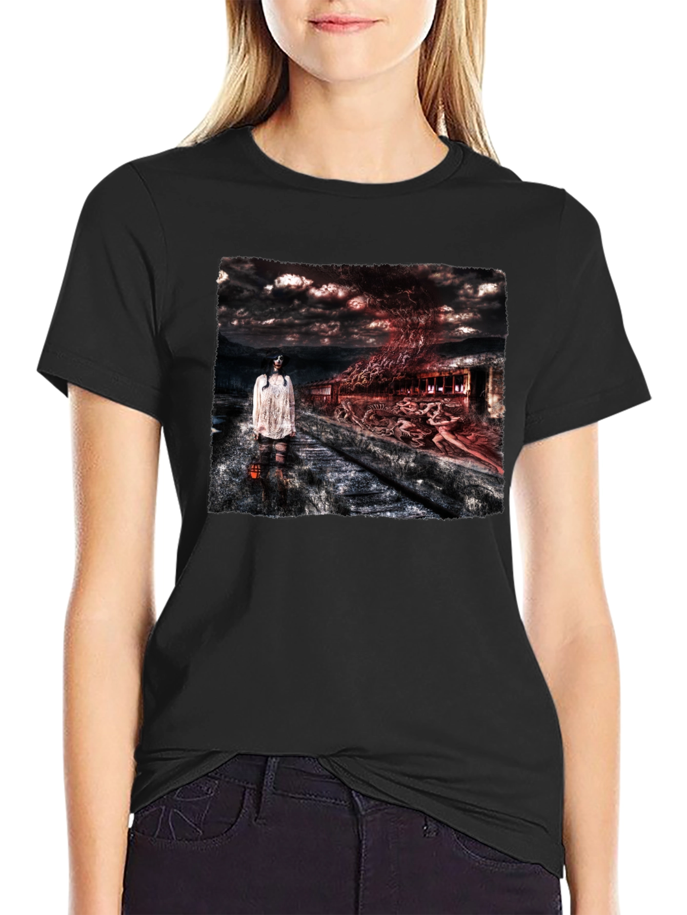 Horror Scene Graphic T-Shirt