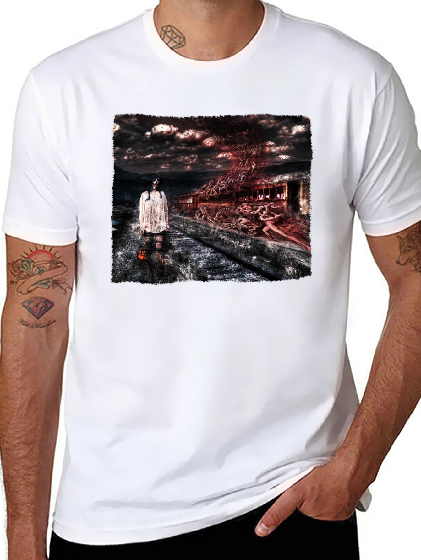 Horror Scene Graphic T-Shirt