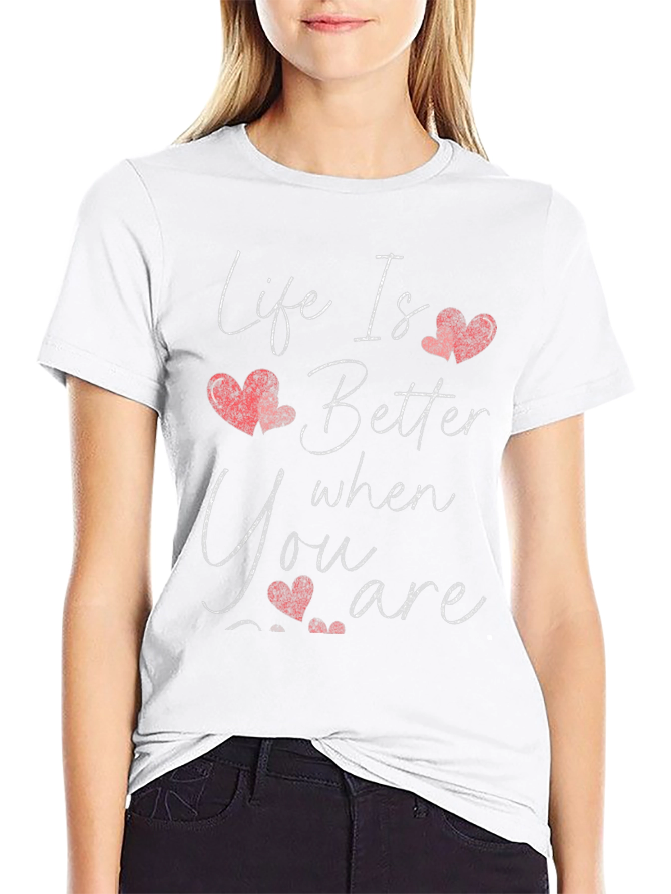 Life Is Better Heart Graphic Tee