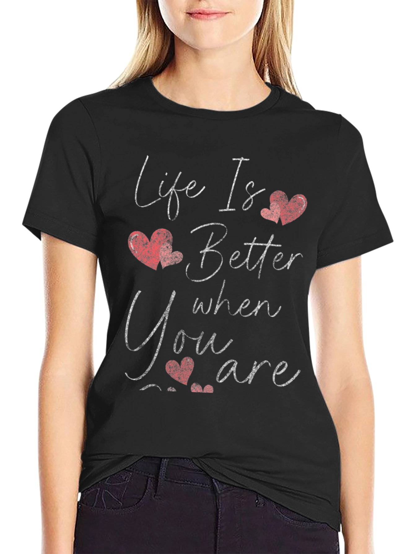 Life Is Better Heart Graphic Tee