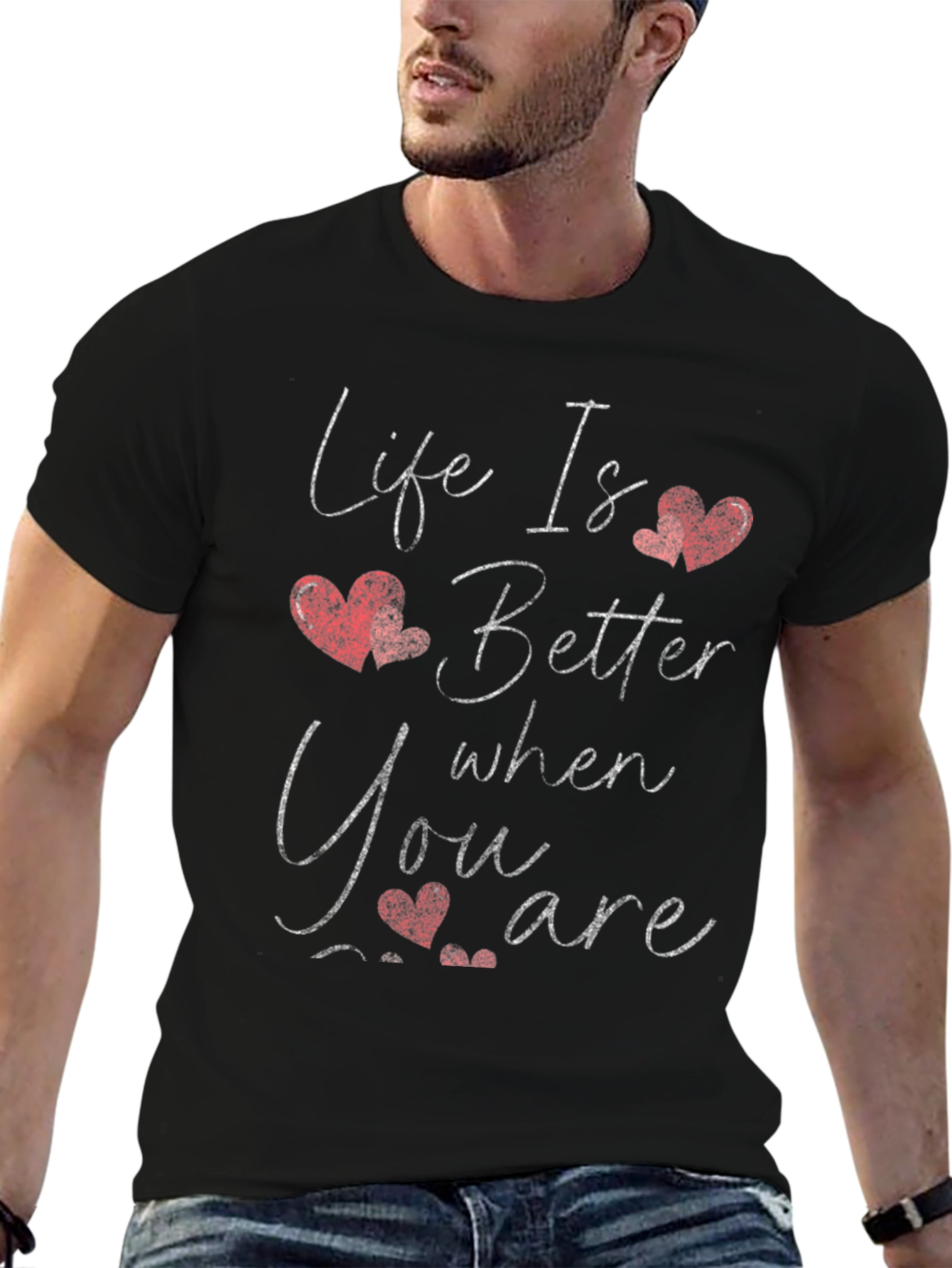 Life Is Better Heart Graphic Tee