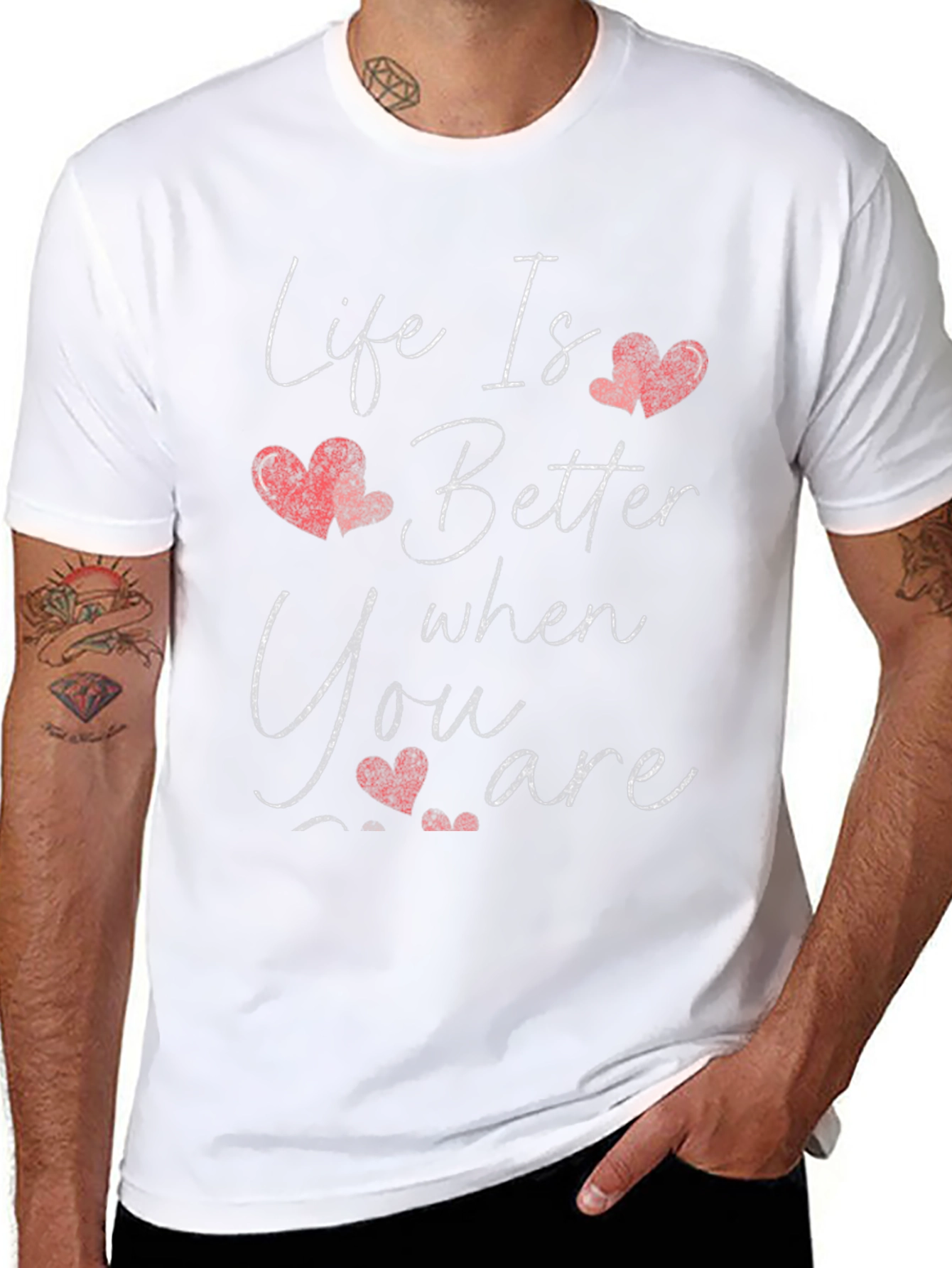 Life Is Better Heart Graphic Tee
