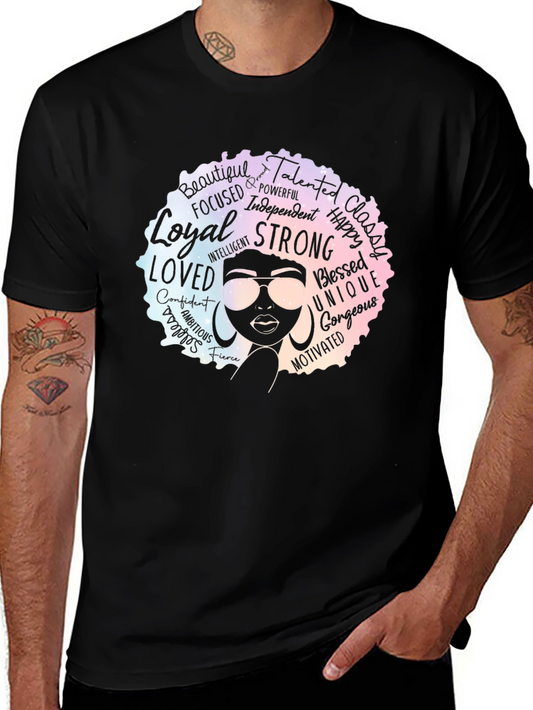 Empowered Woman Afro Graphic Tee