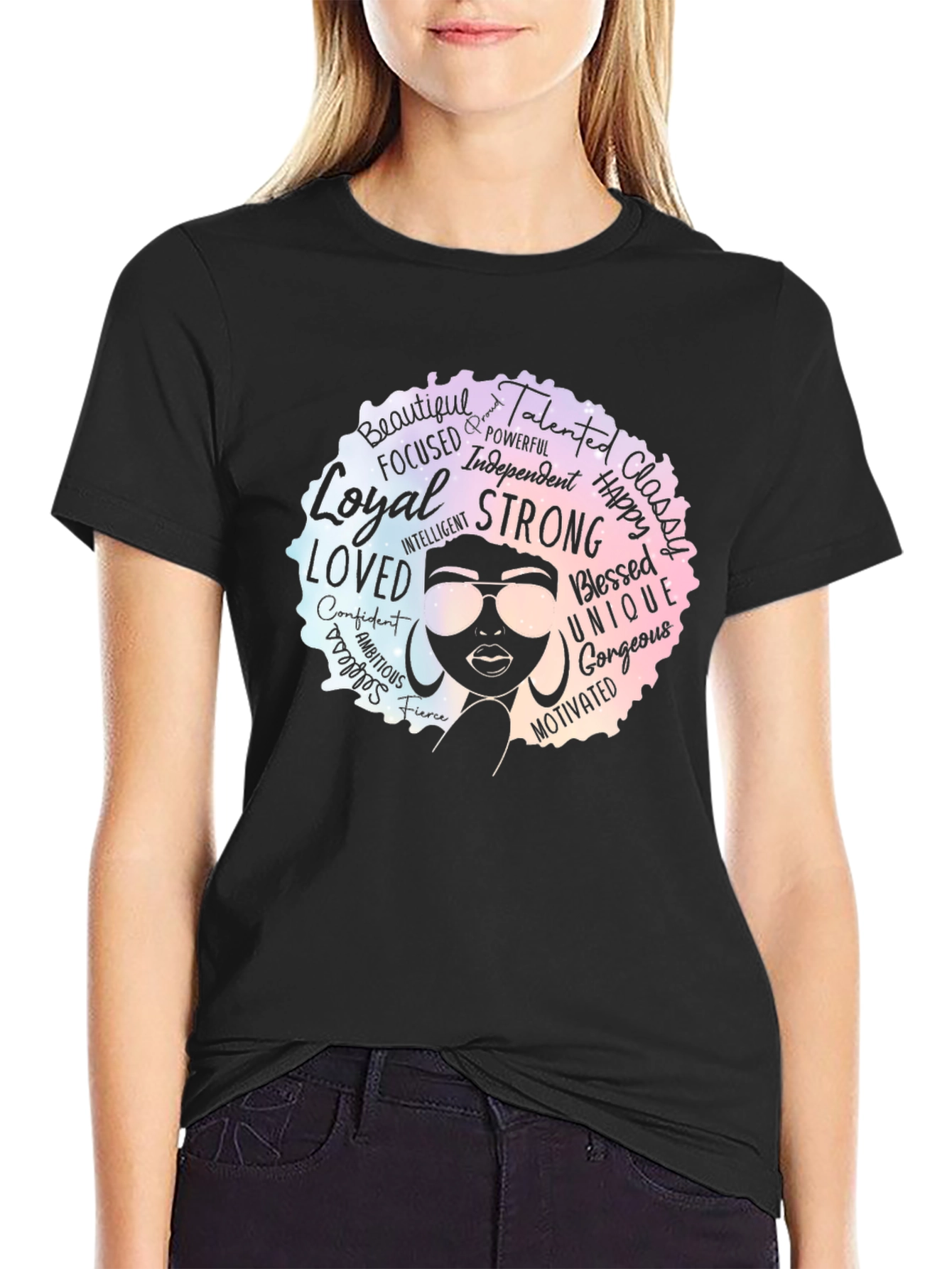 Empowered Woman Afro Graphic Tee