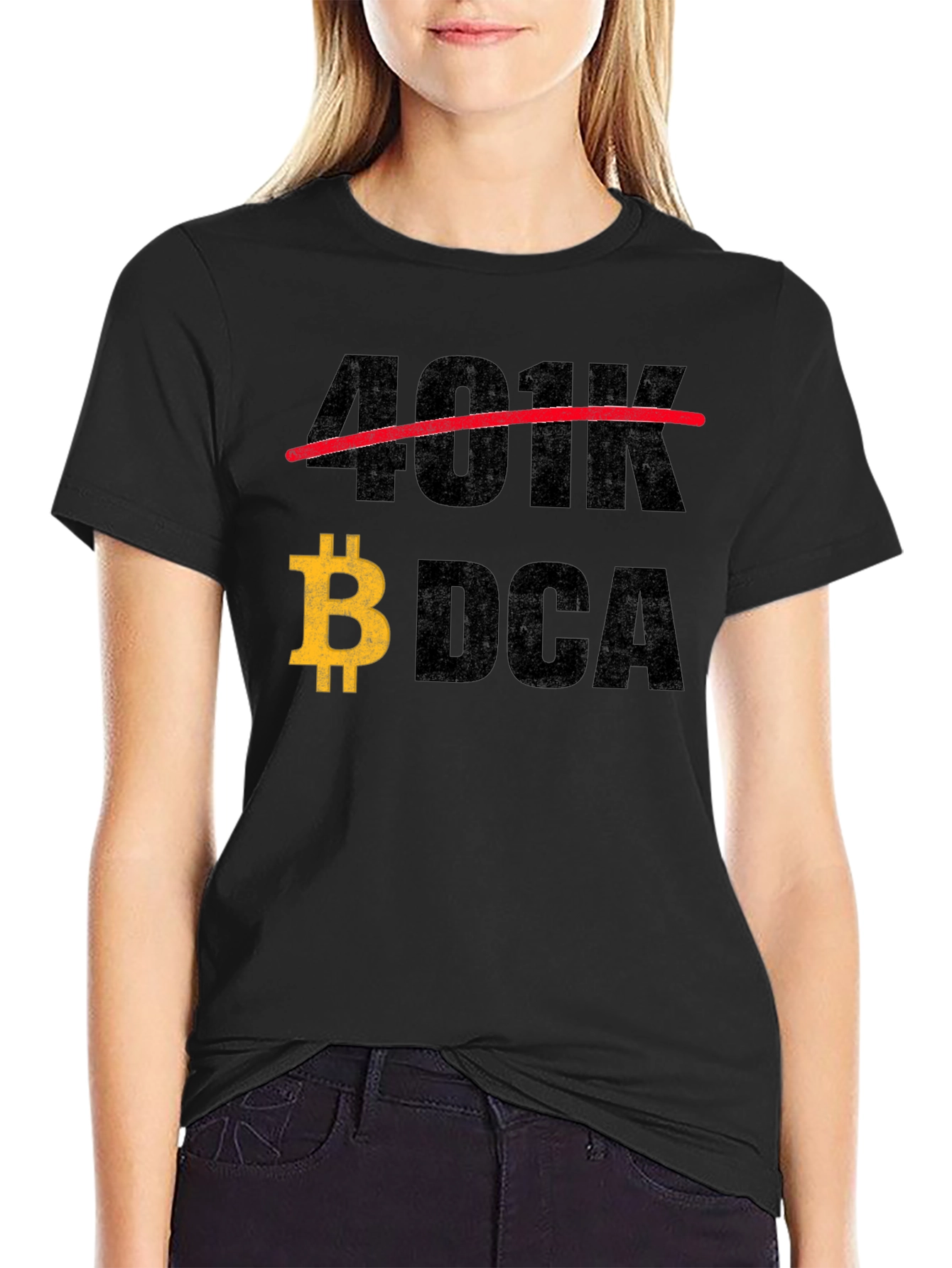 Bitcoin DCA T-Shirt - Cryptocurrency Investor Apparel