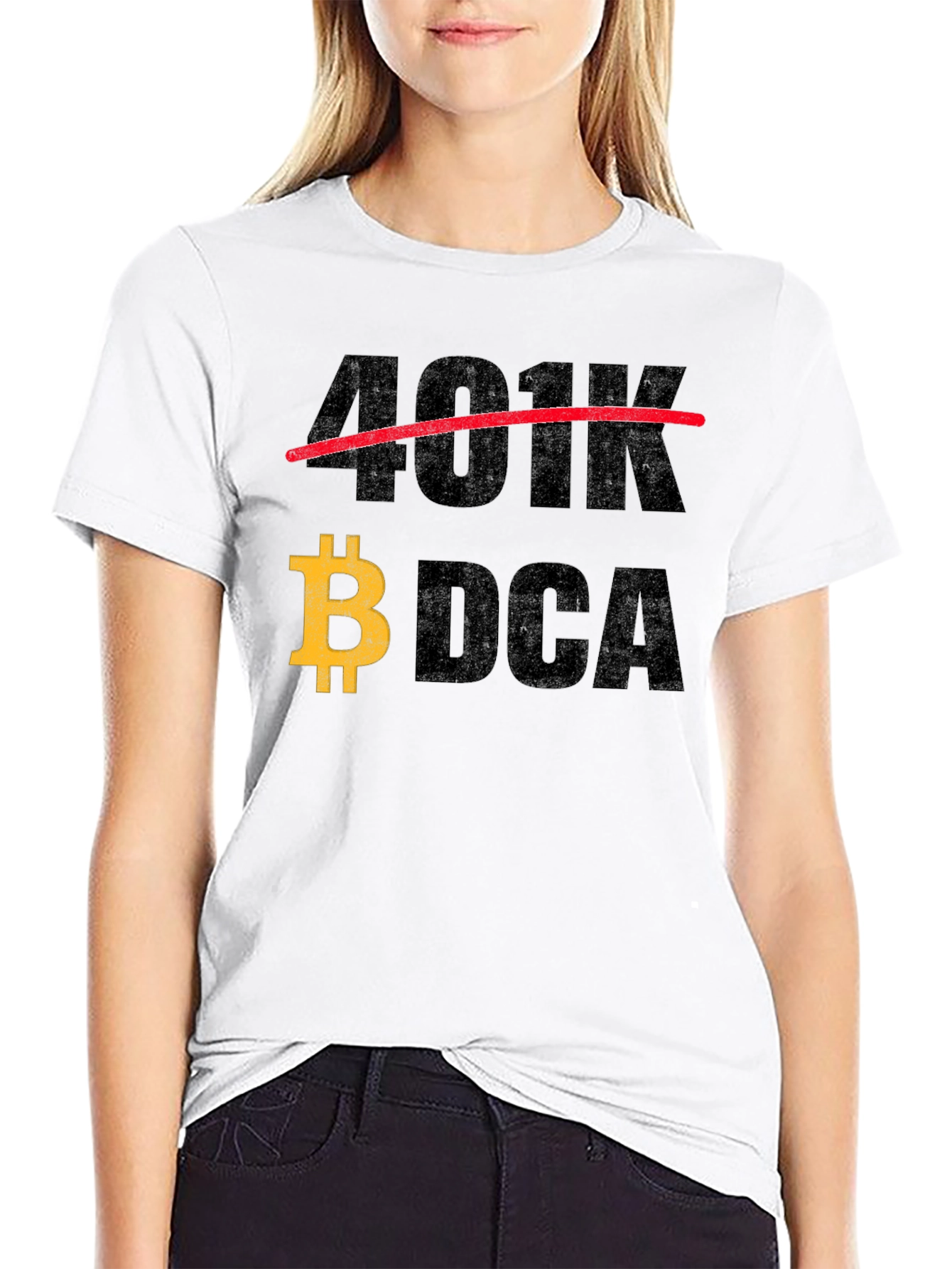 Bitcoin DCA T-Shirt - Cryptocurrency Investor Apparel