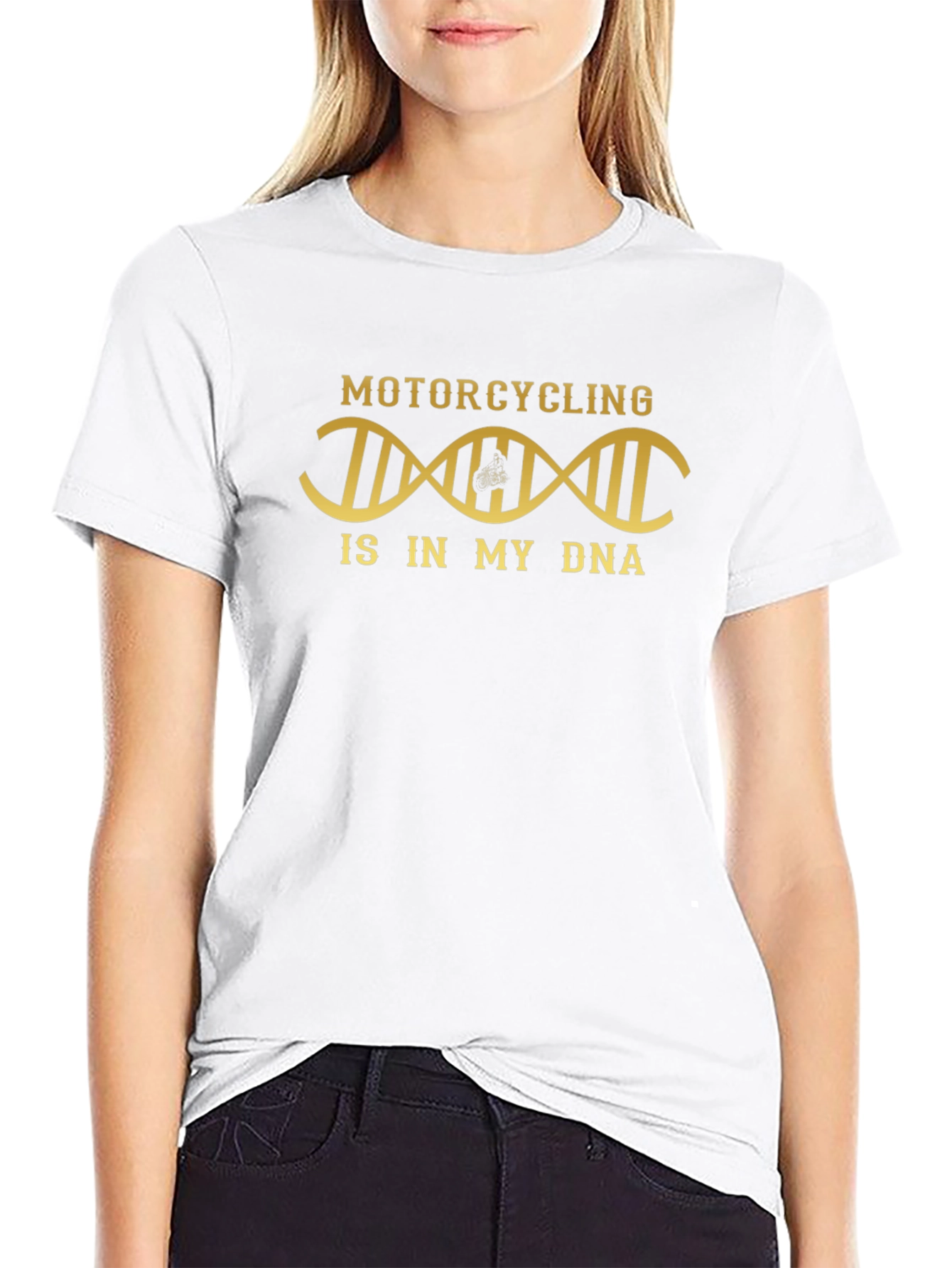Motorcycling DNA T-Shirt - Black Graphic Tee