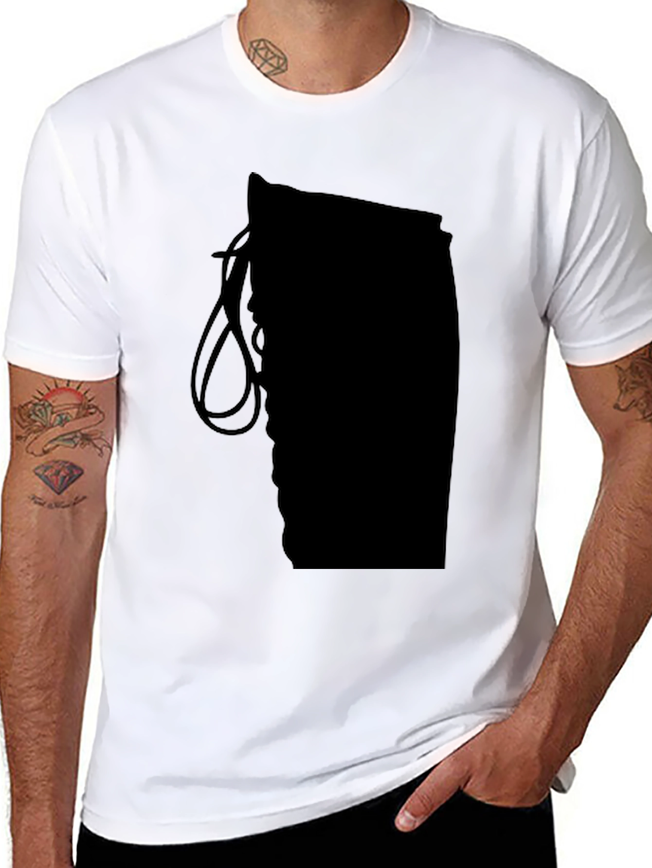 Mens Black Graphic Tee