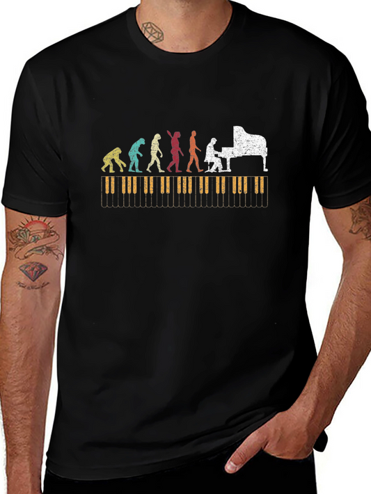 Piano Evolution Graphic T-Shirt
