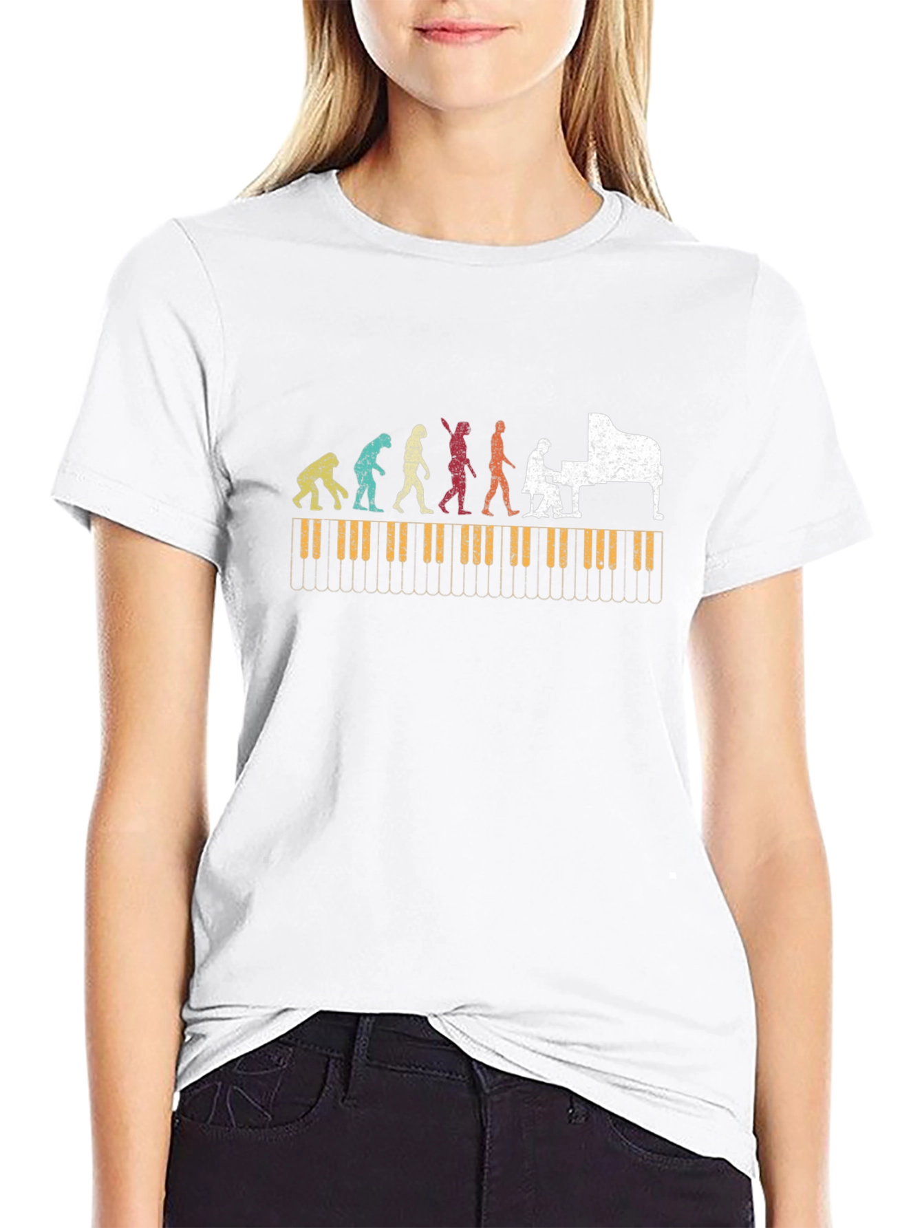 Piano Evolution Graphic T-Shirt