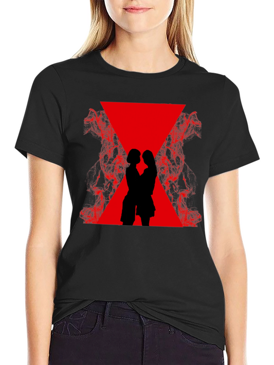 Black Widow Silhouette Graphic T-Shirt