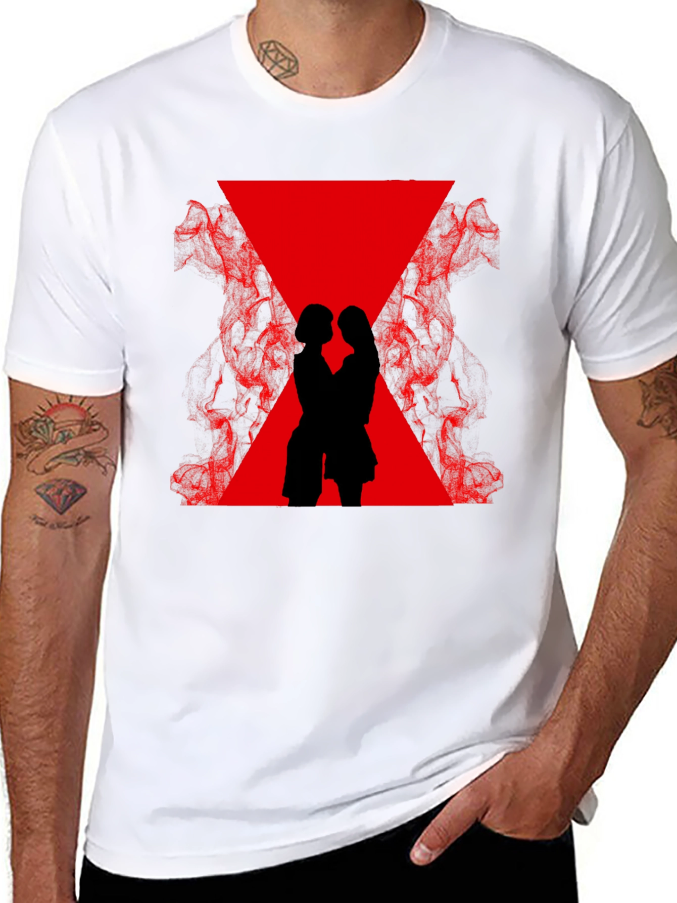 Black Widow Silhouette Graphic T-Shirt