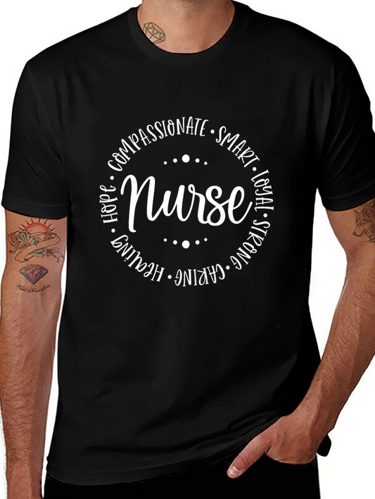 Nurse Compassionate Graphic T-Shirt - Black