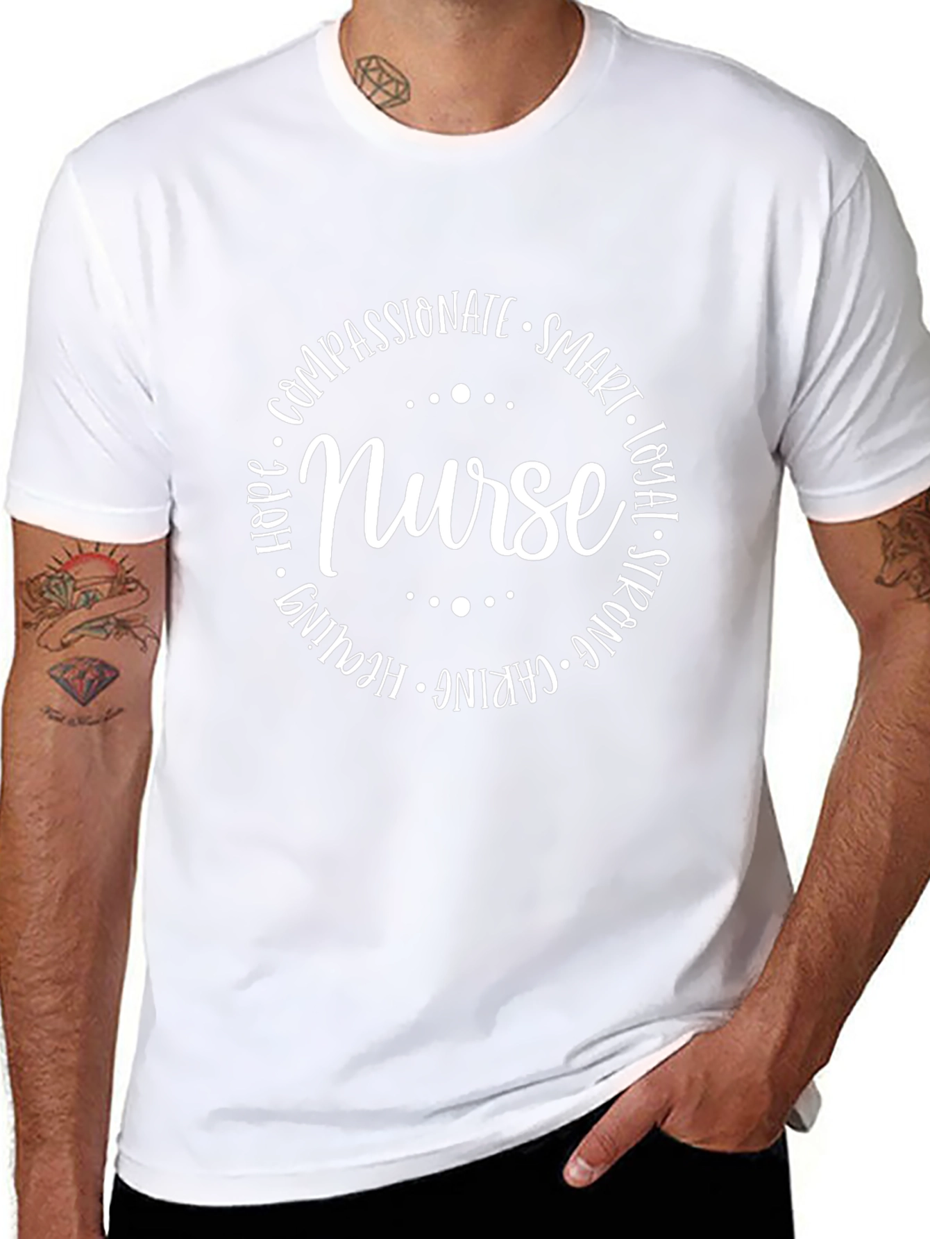 Nurse Compassionate Graphic T-Shirt - Black