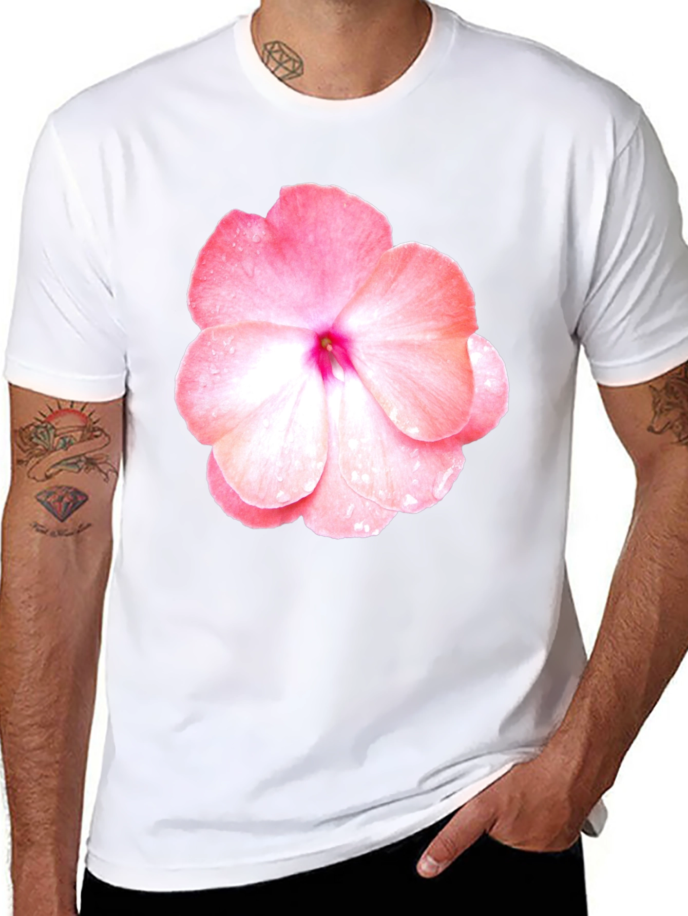 Floral Print Crew Neck T-Shirt
