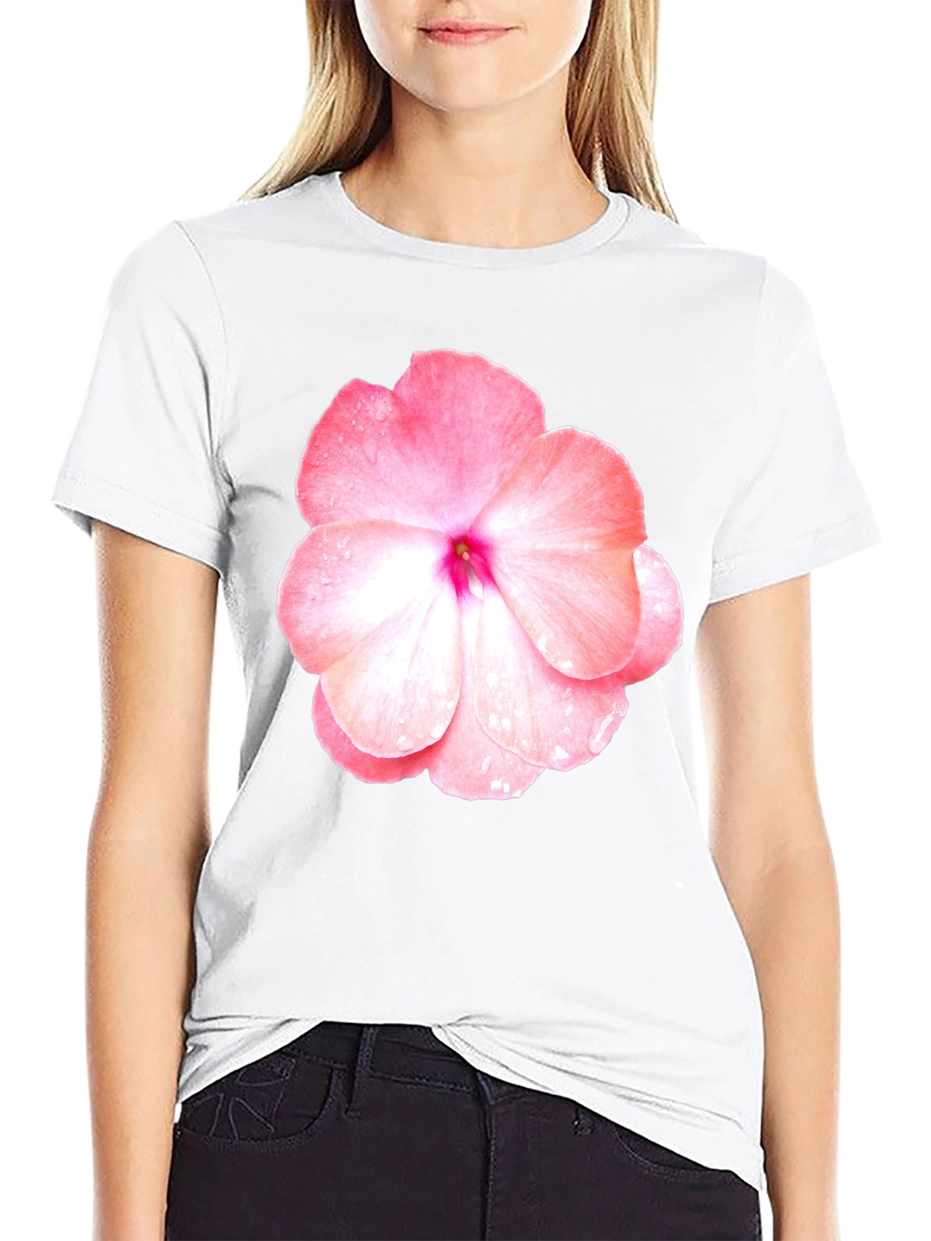 Floral Print Crew Neck T-Shirt