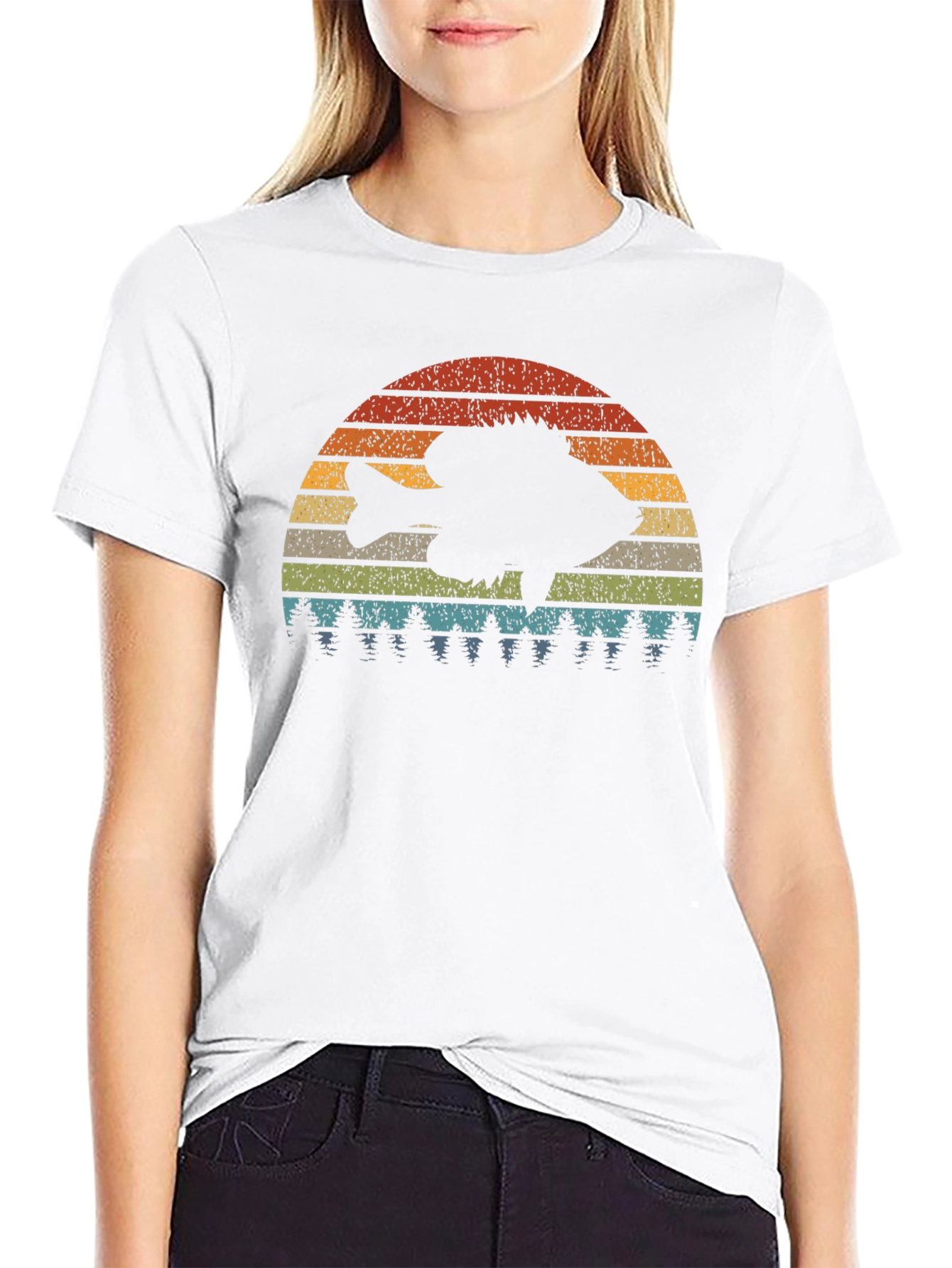 Retro Fish Sunset Graphic Tee