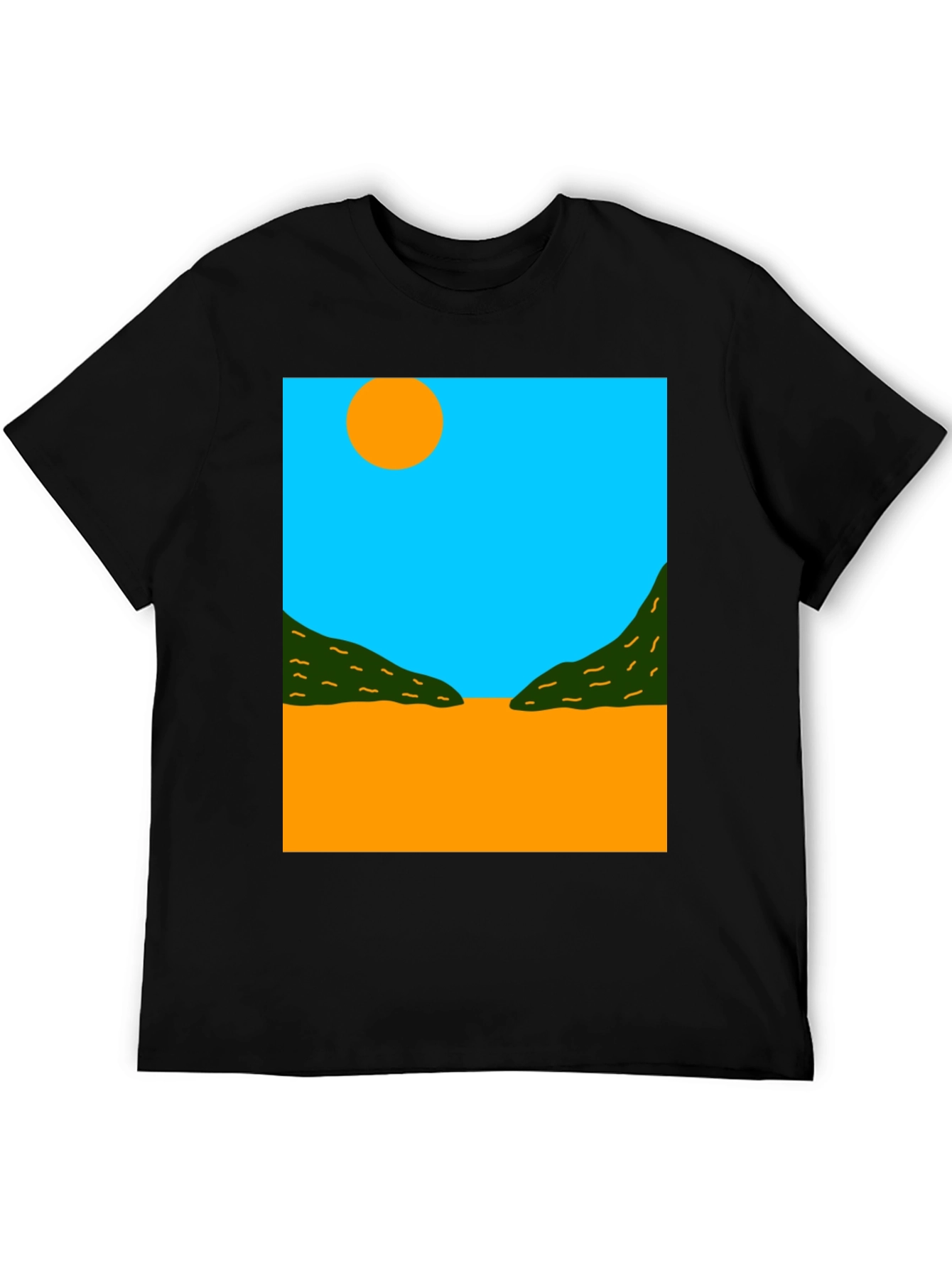 Abstract Landscape Graphic T-Shirt - Modern Art Tee