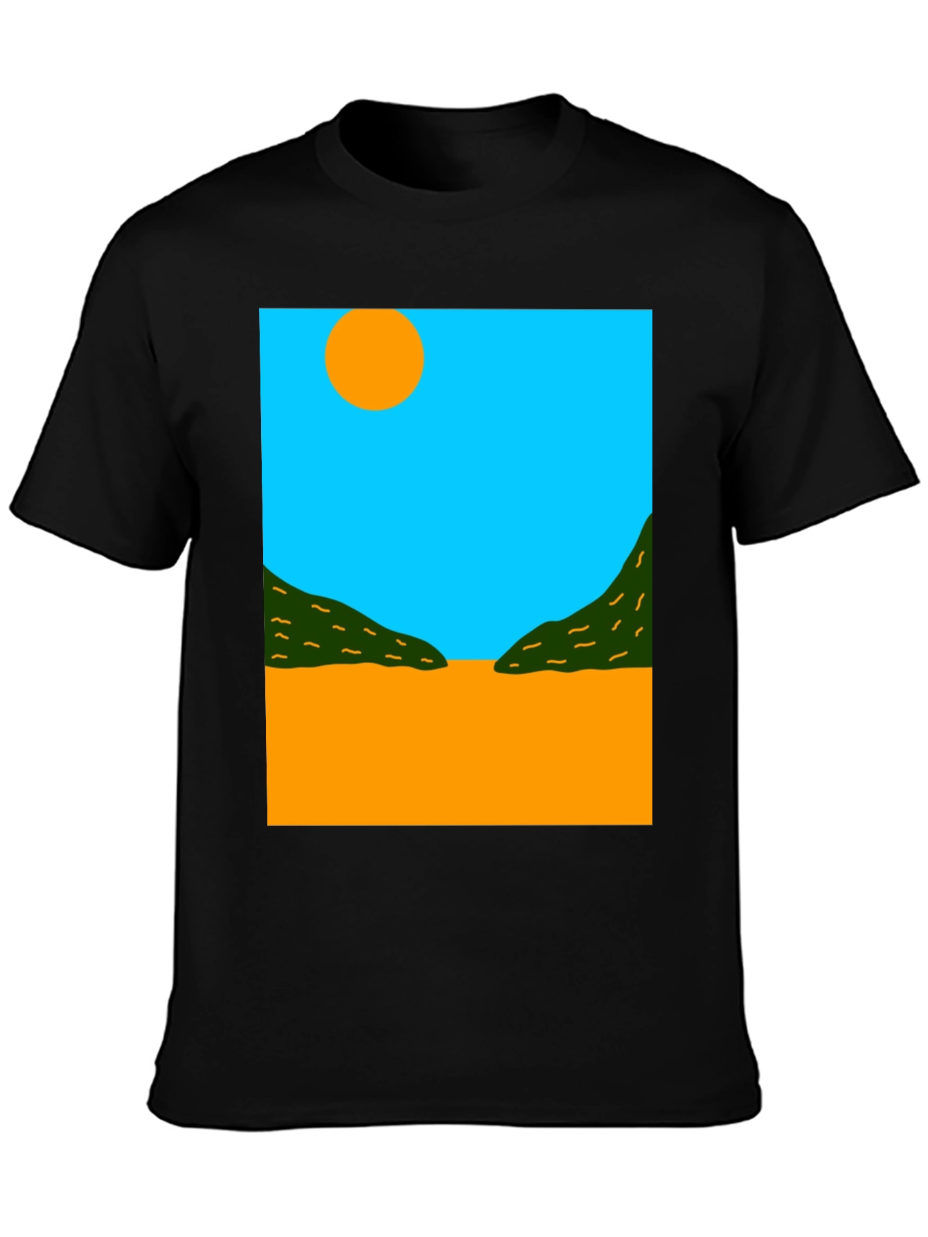 Abstract Landscape Graphic T-Shirt - Modern Art Tee
