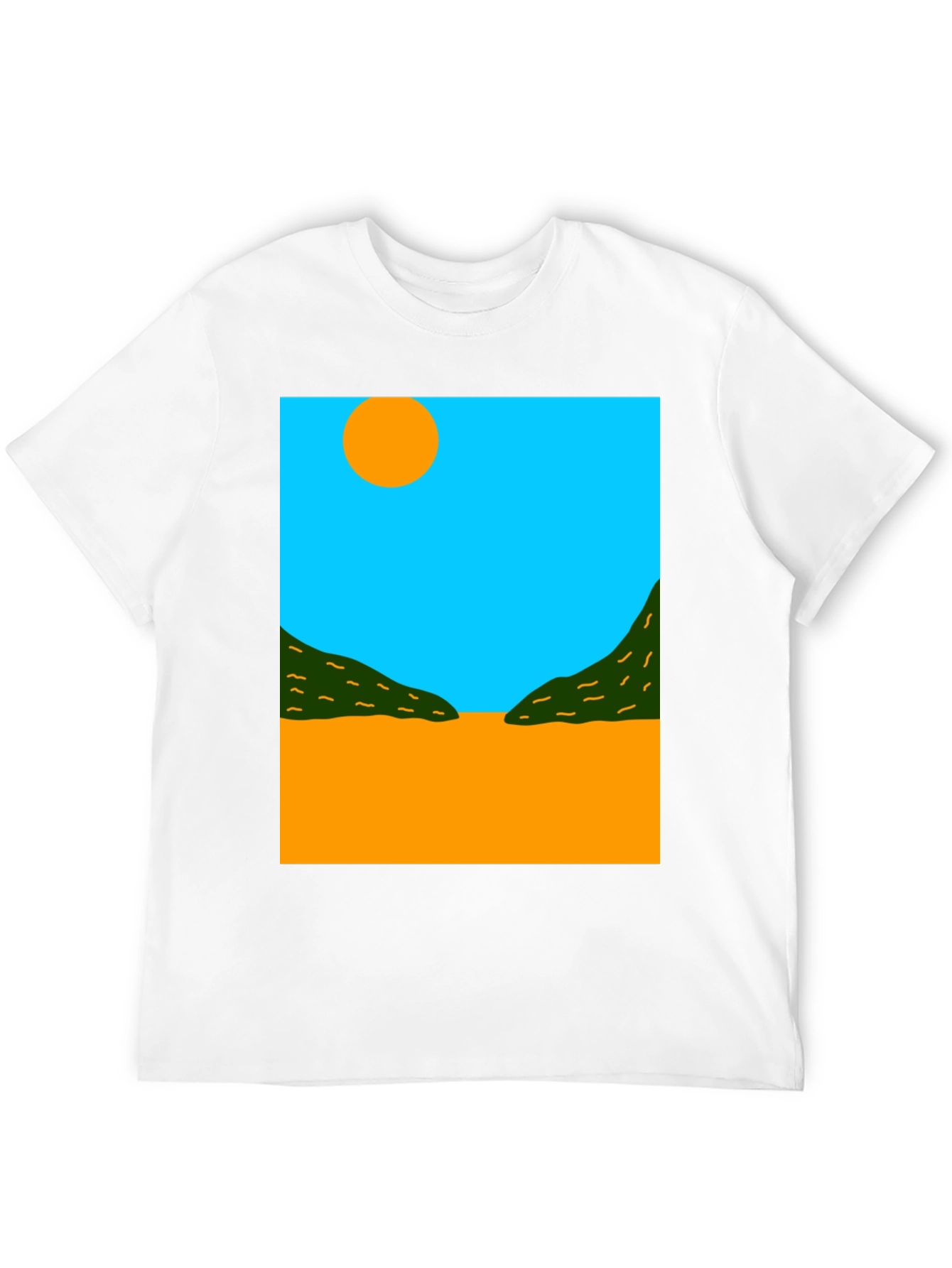 Abstract Landscape Graphic T-Shirt - Modern Art Tee