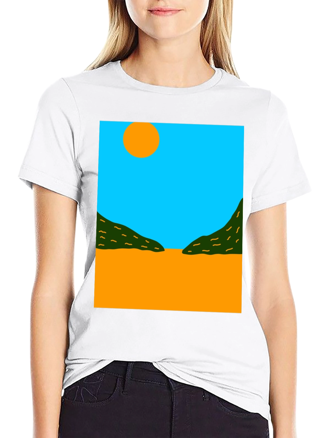 Abstract Landscape Graphic T-Shirt - Modern Art Tee