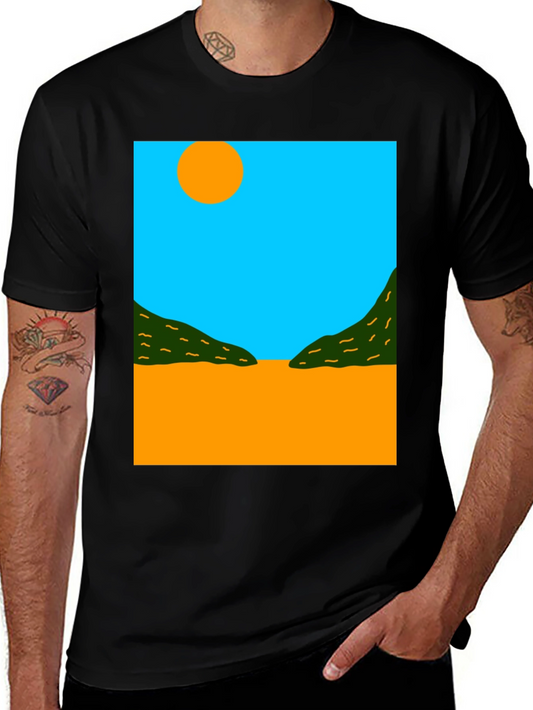 Abstract Landscape Graphic T-Shirt - Modern Art Tee