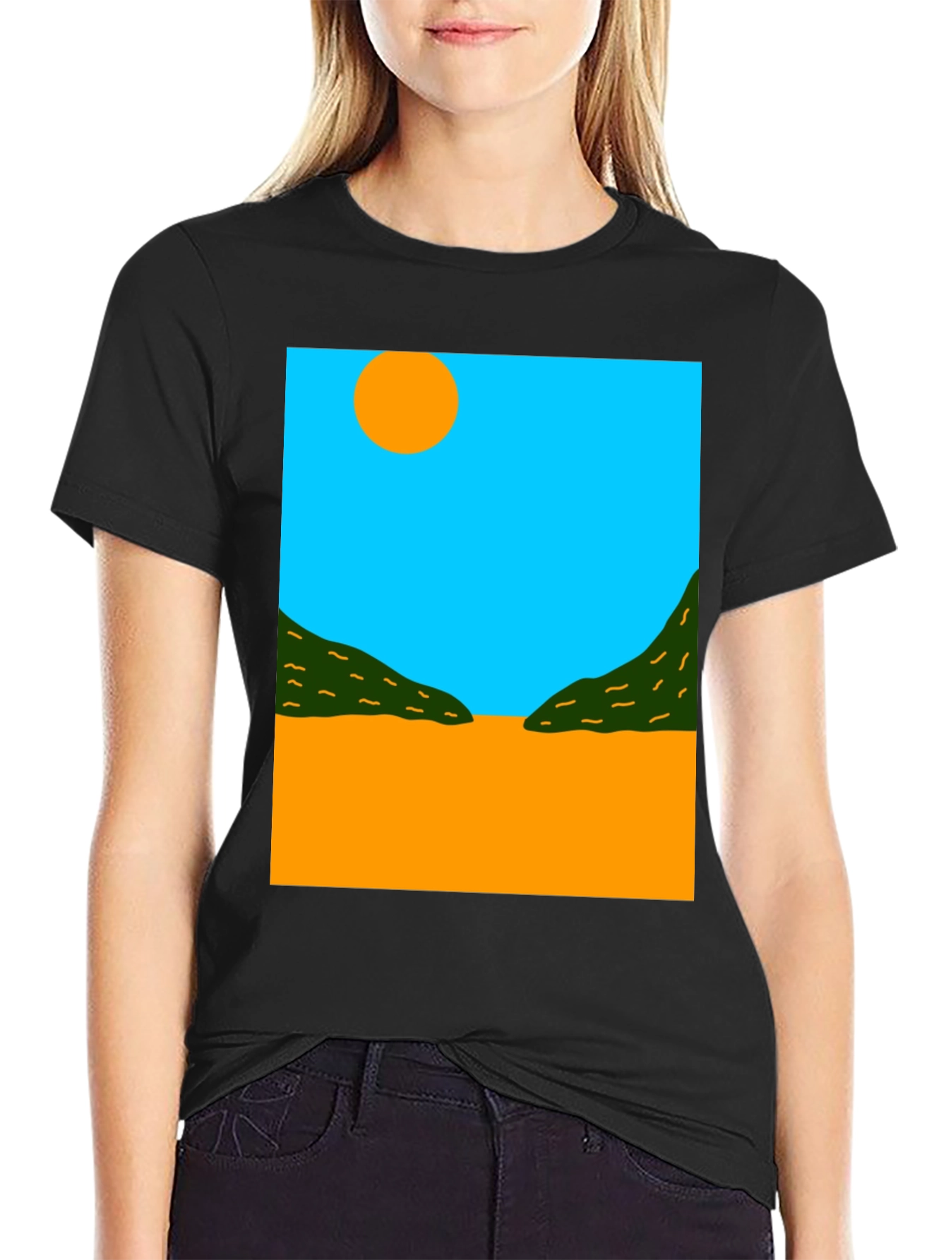 Abstract Landscape Graphic T-Shirt - Modern Art Tee